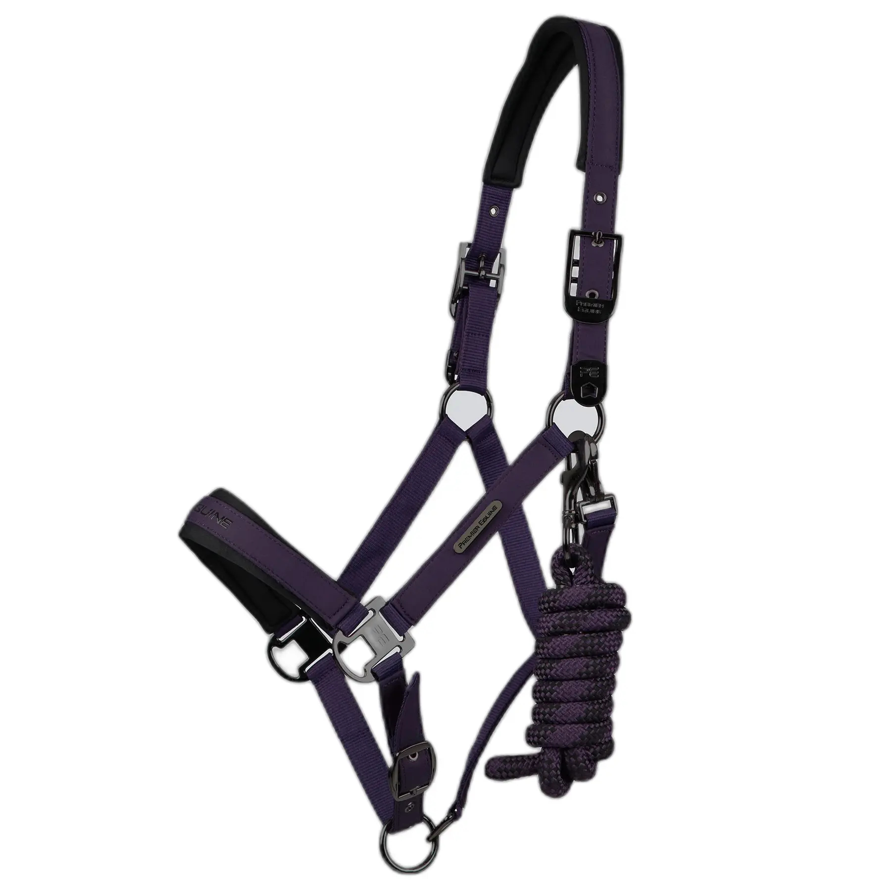 Premier Equine Violet Nylon Halter For Horse Duco