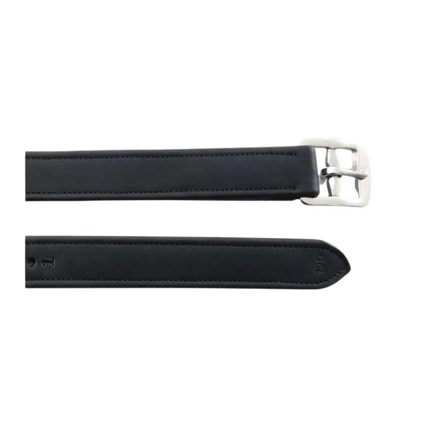 Premier Equine Noir Stirrup Leathers With Contrasting Seams Matteo Anilline