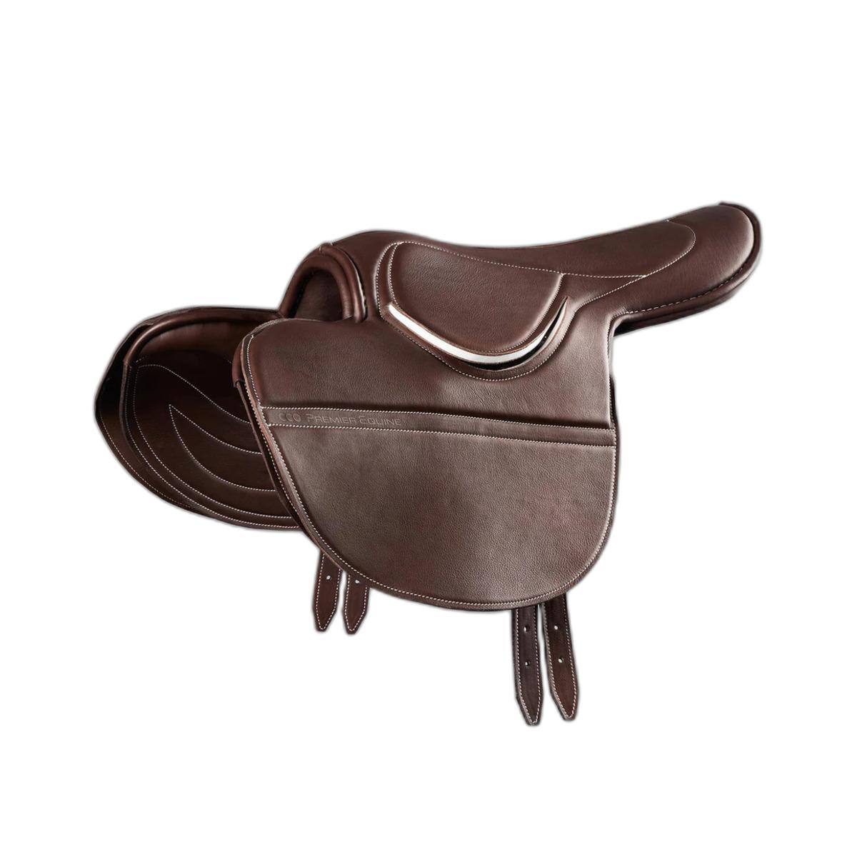 Selle+pour+cheval+avec+demi+arcon+en+cuir+Premier+Equine+Racing