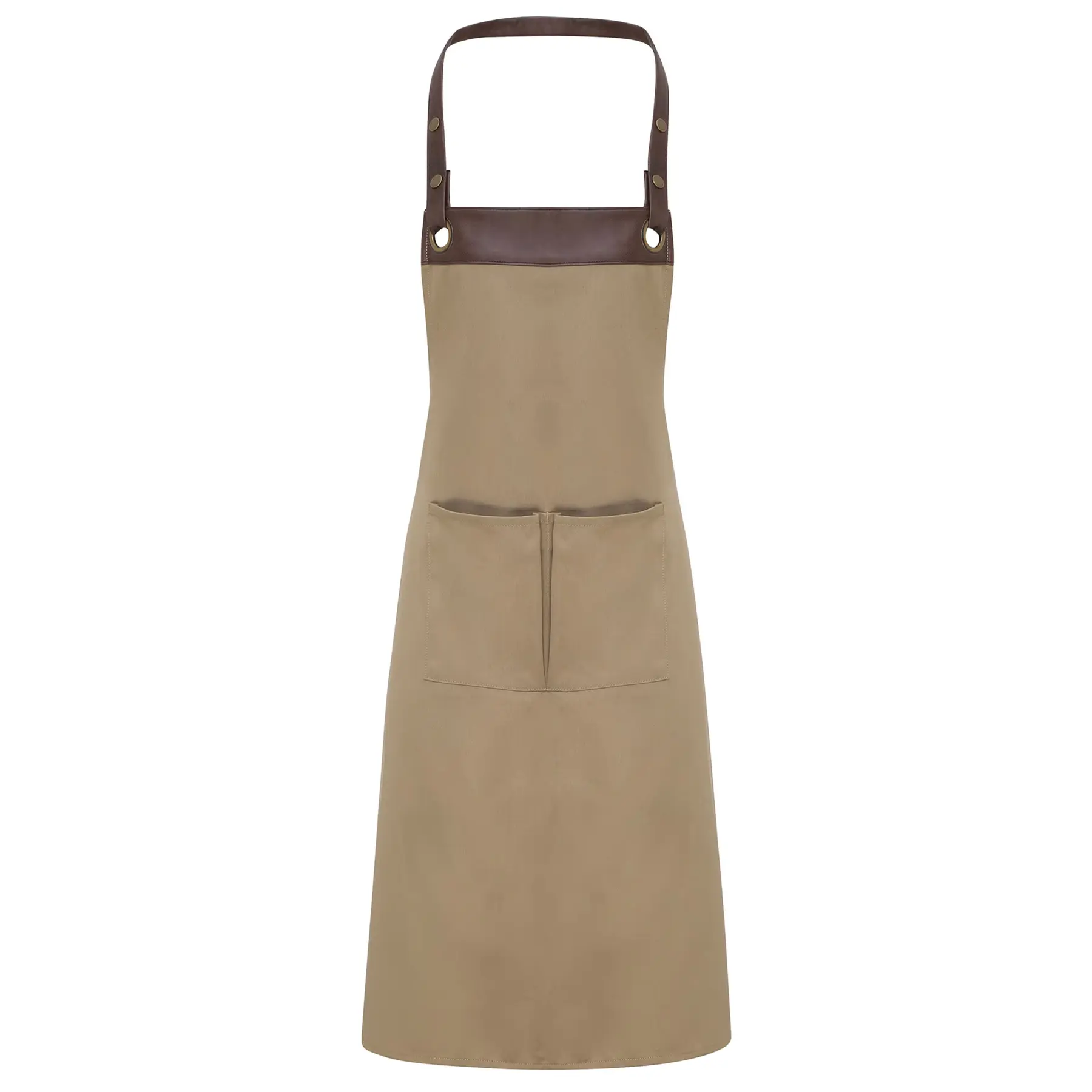 Schürze mit Latz für Damen Premier Espresso