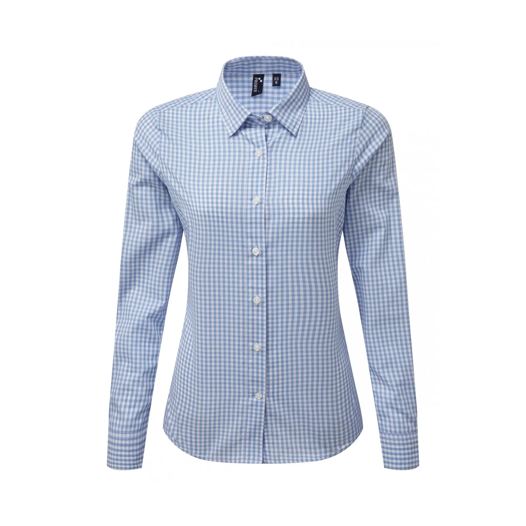 Premier Bleu Woman's Large Check Shirt Vichy