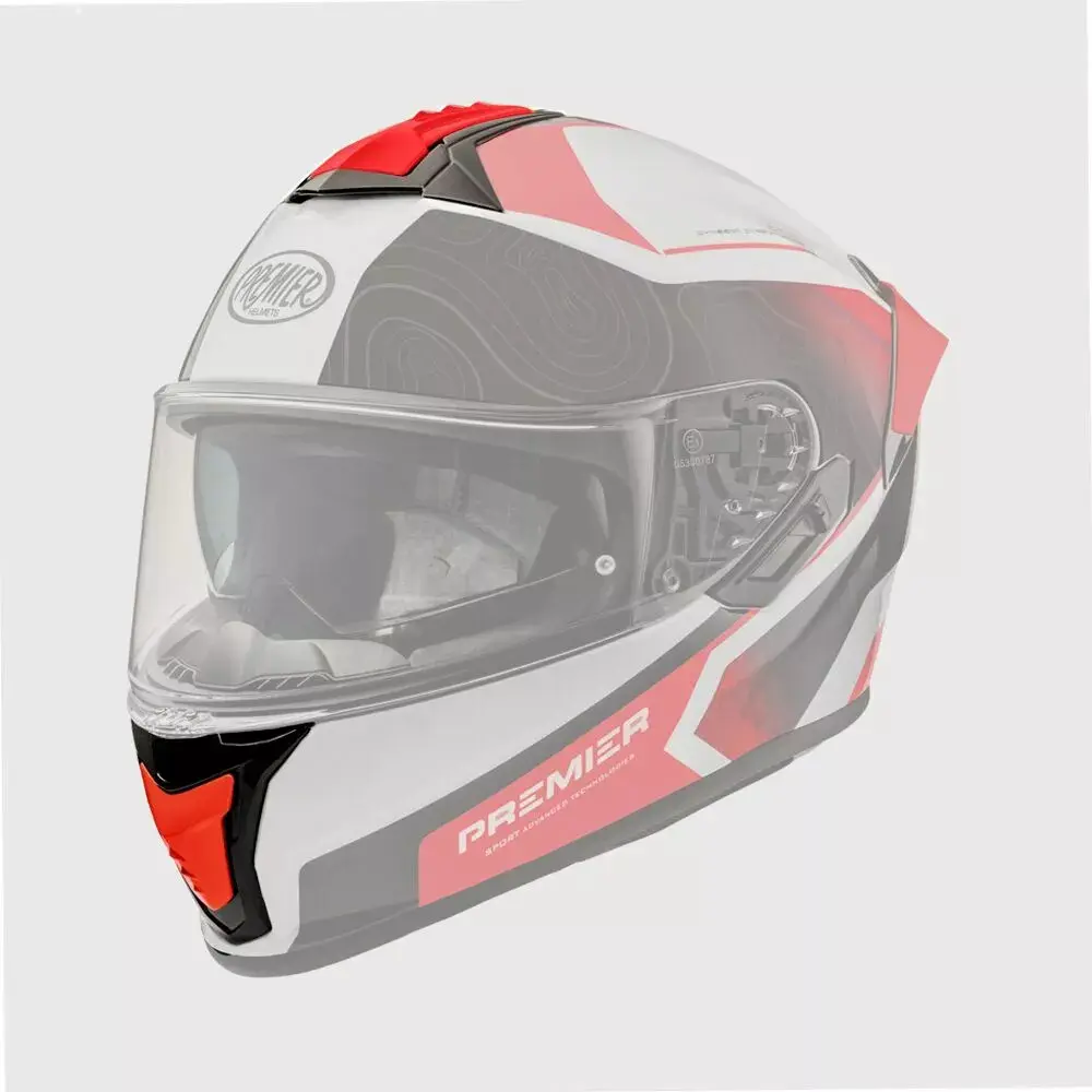 Belüftung von Motorradhelmen Premier Evo DK2