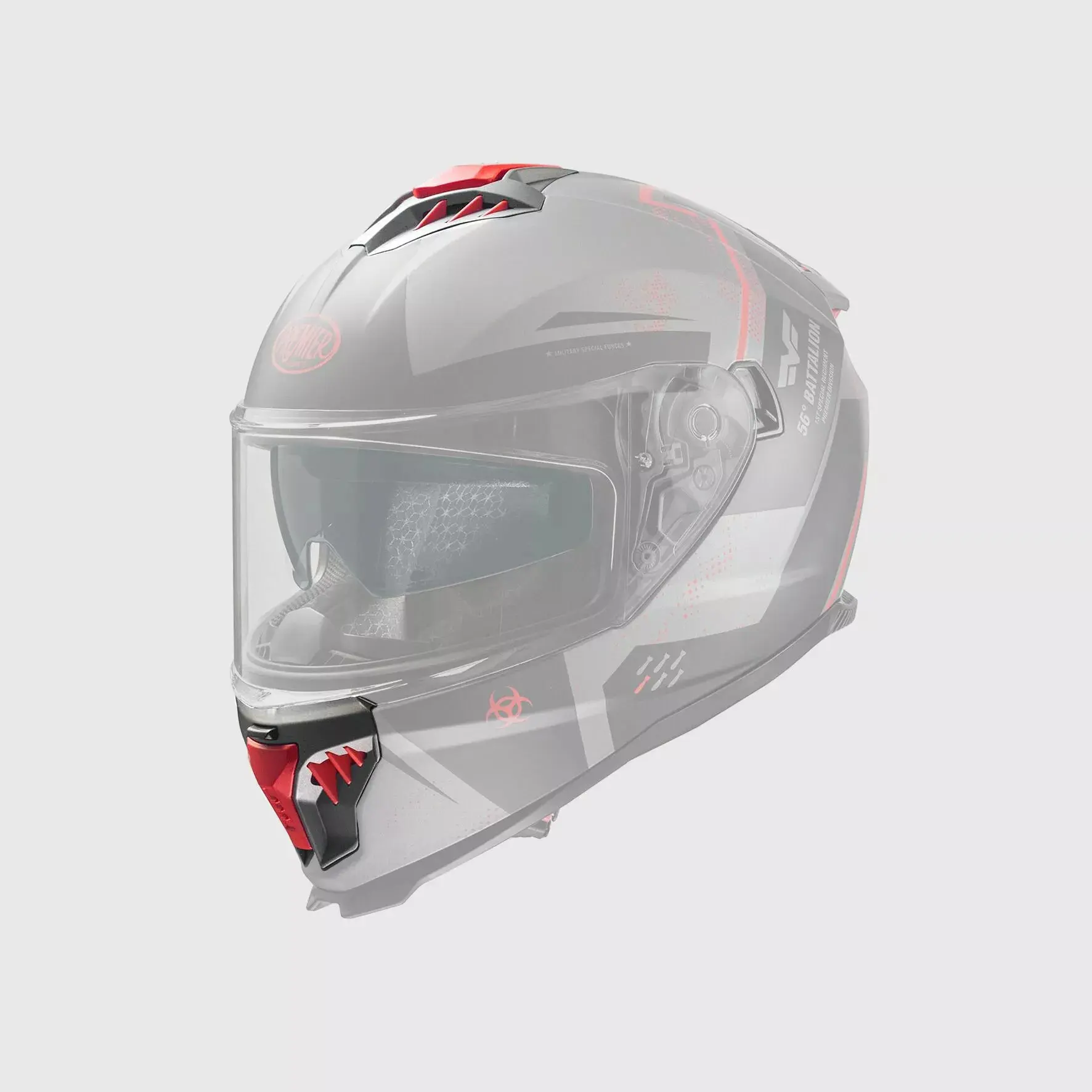 Belüftung von Motorradhelmen Premier Typhoon BA17