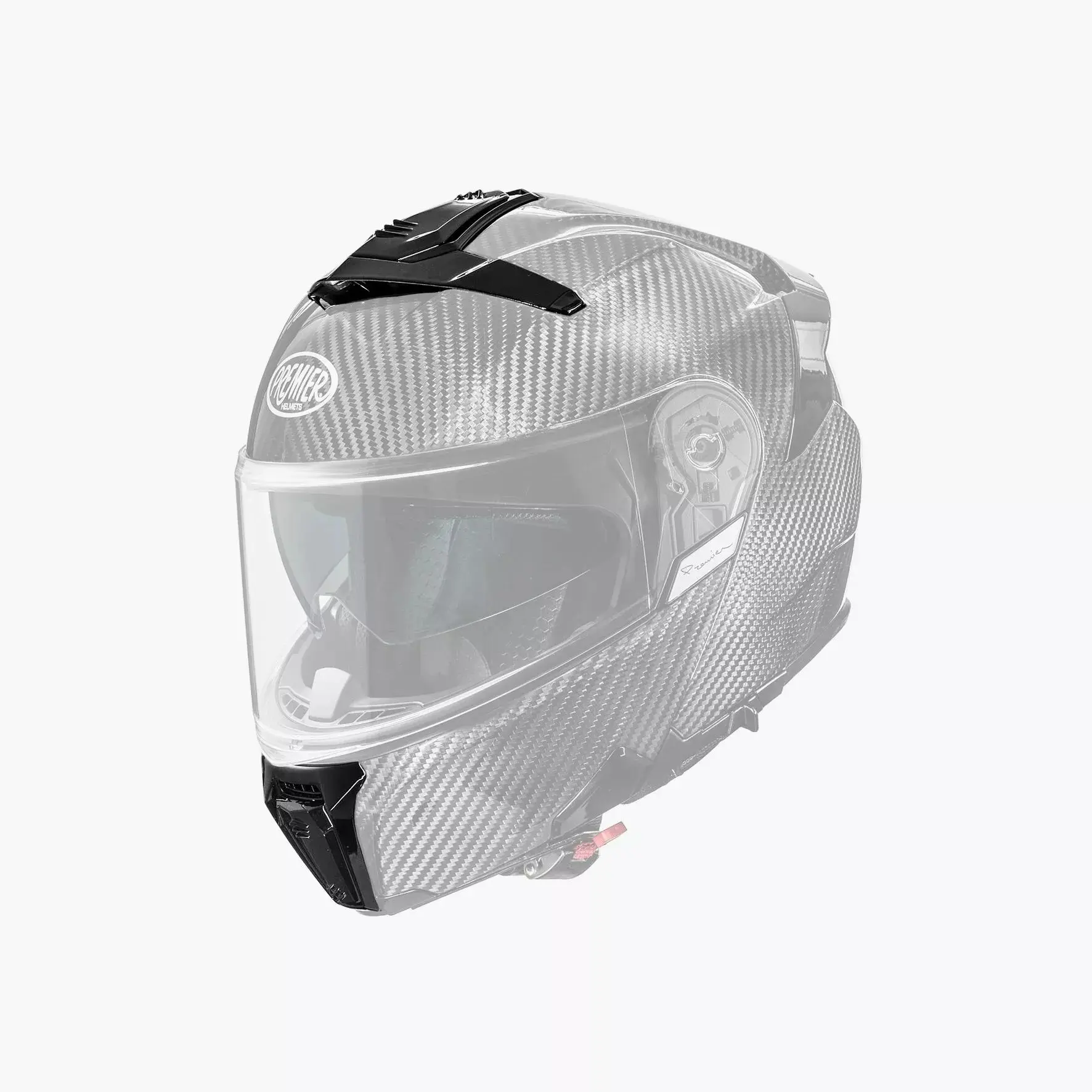 Belüftung von Motorradhelmen Premier Legacy GT U9 FORCARB