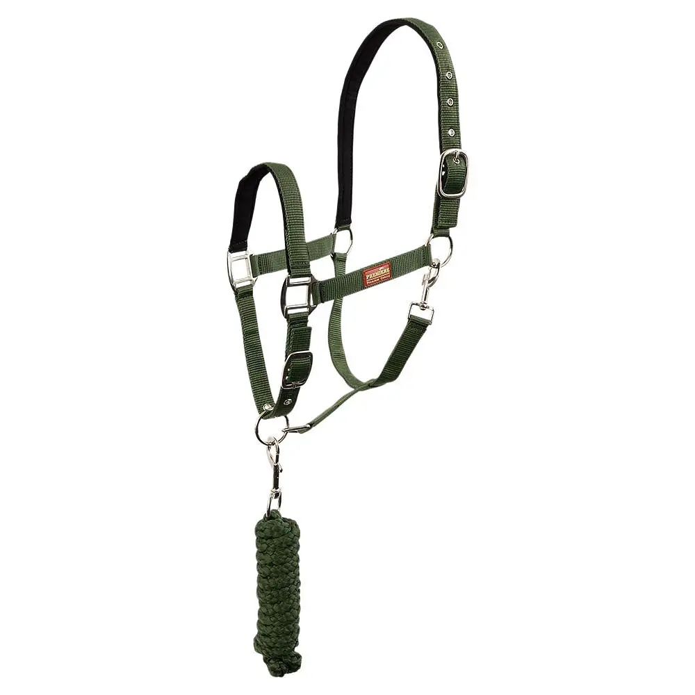 Premiere Noir Halter And Lead Rope Set With Snap Hook