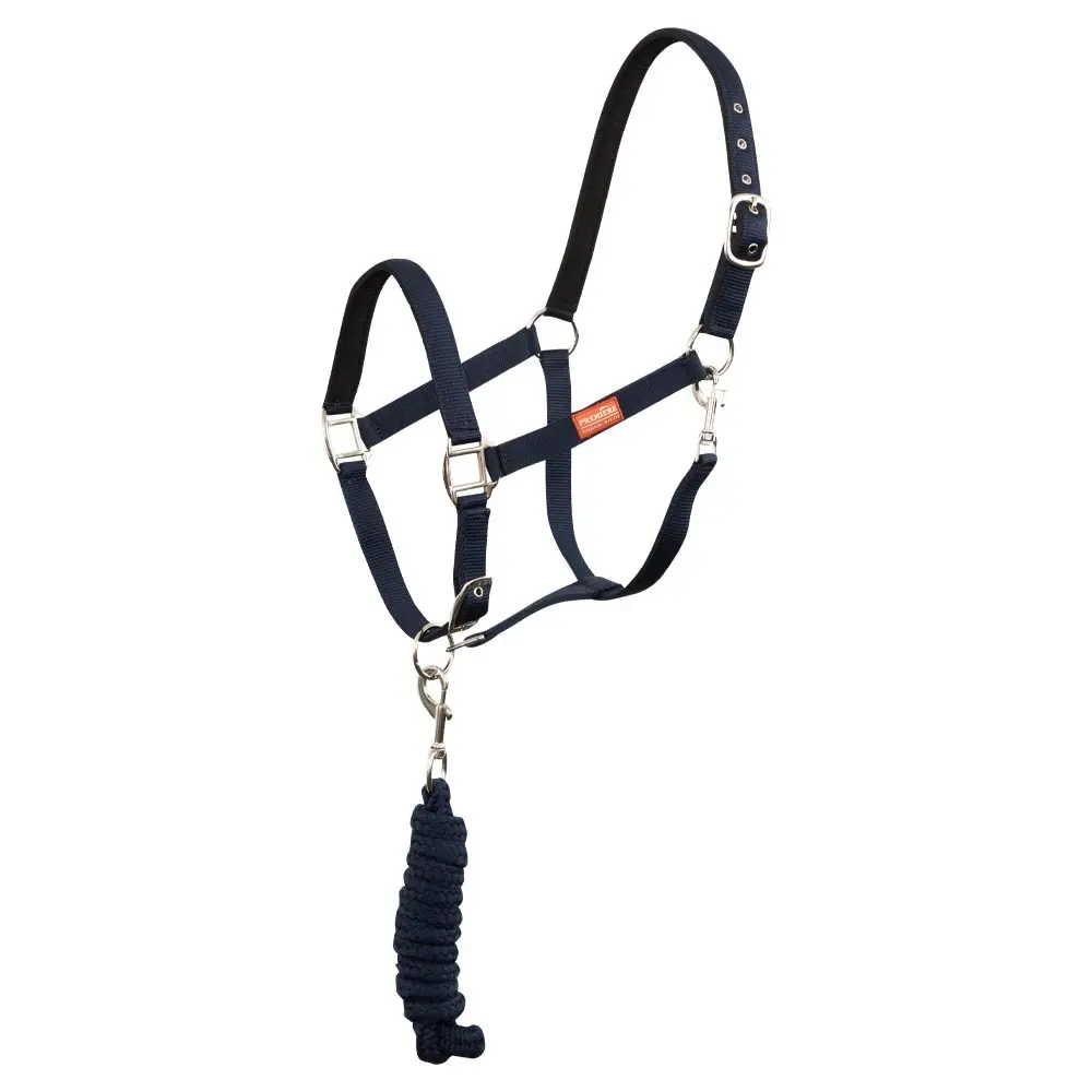 Premiere Bleu Halter And Lead Rope Set For Horse Equitation