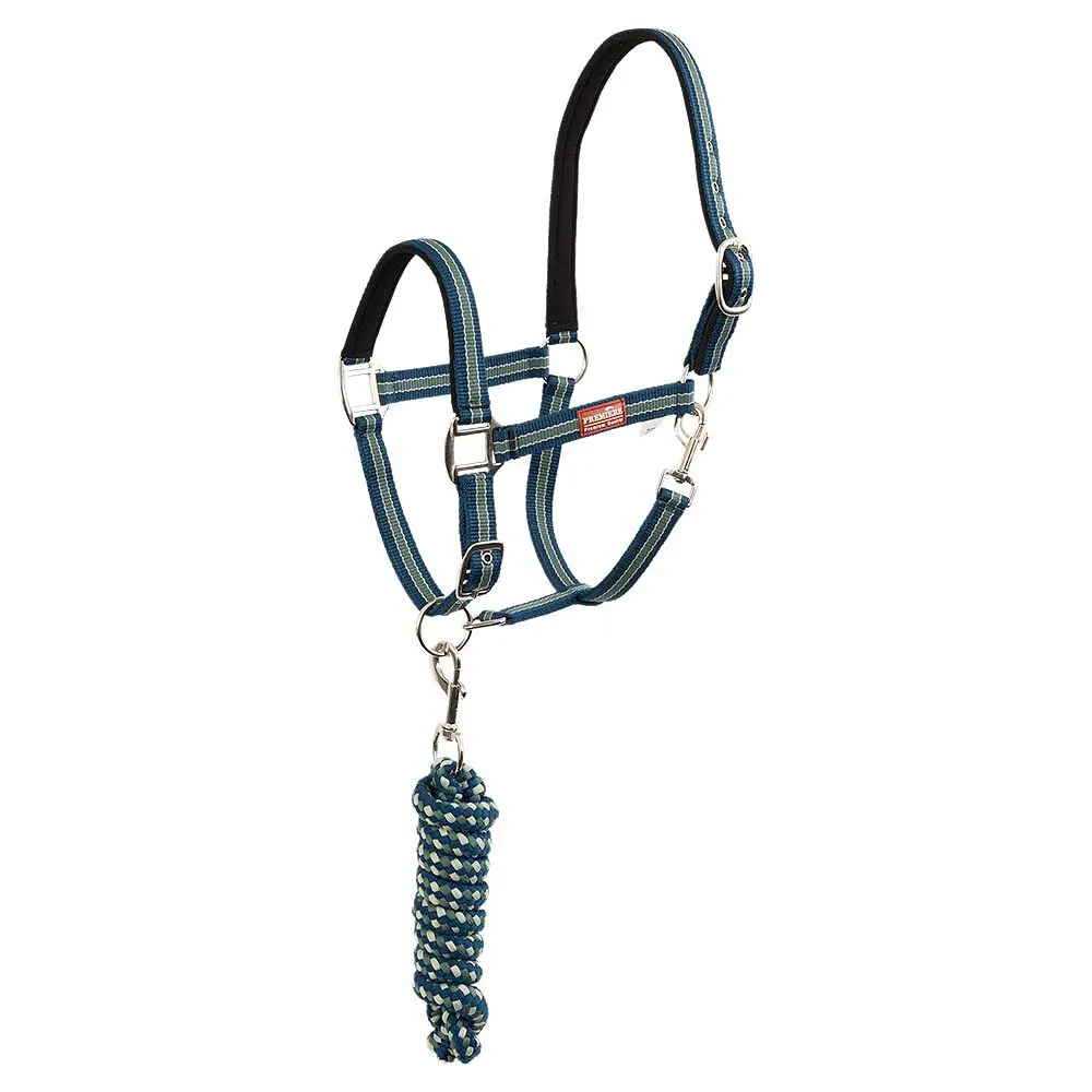 Premiere Bleu Halter And Lead Rope Set With Snap Hook