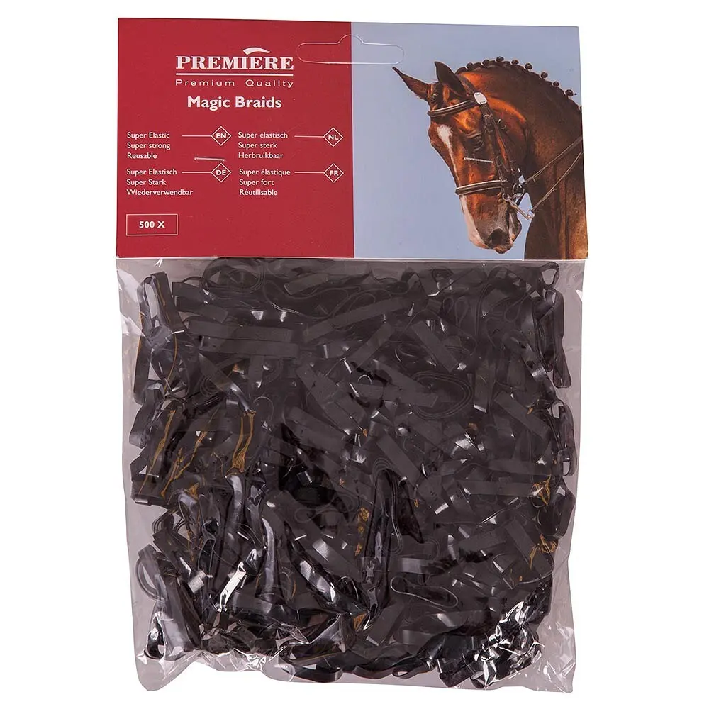 Premiere Noir Bag Of 500 Mane Elastics Magic