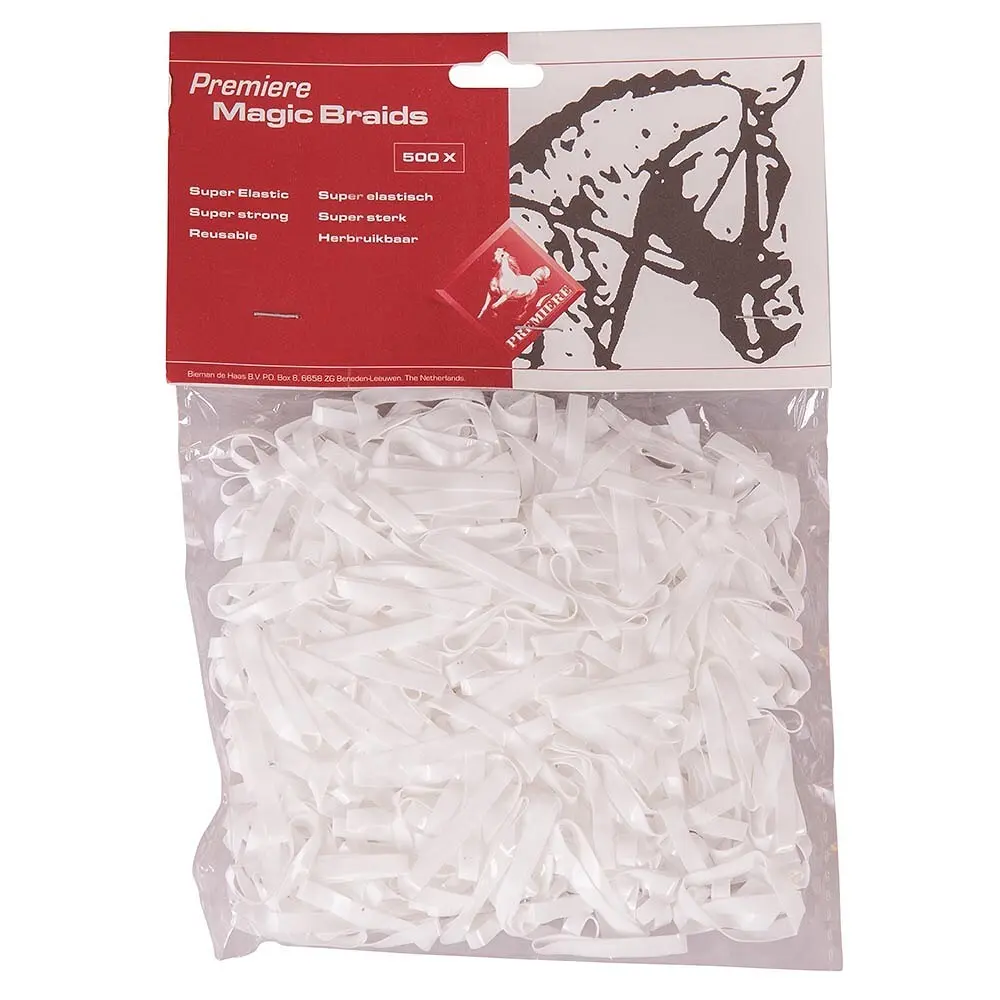 Premiere Blanc Bag Of 500 Mane Elastics Magic