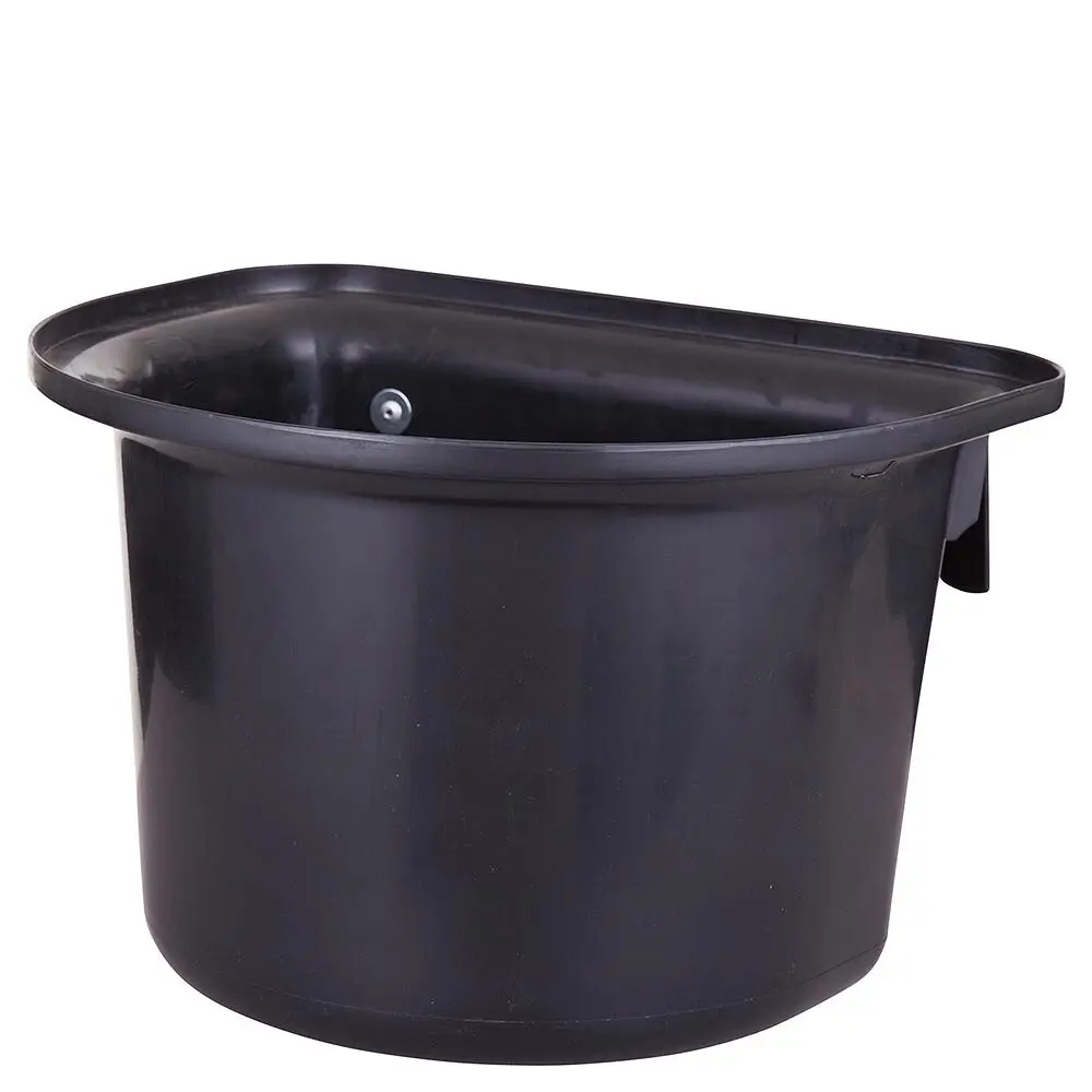 Premiere Noir Half-Round Plastic Horse Feeder With Hooks