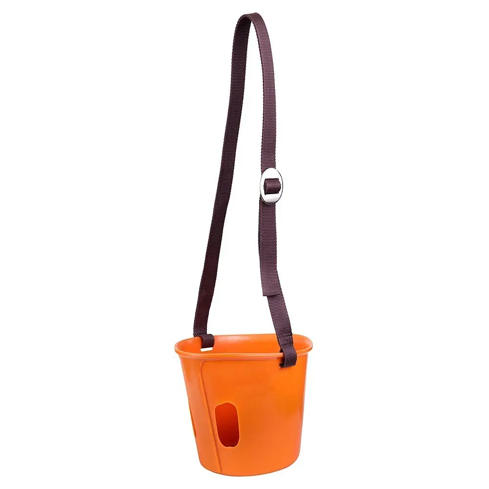Premiere Marron Plastic Horse Muzzle With Nylon Strap