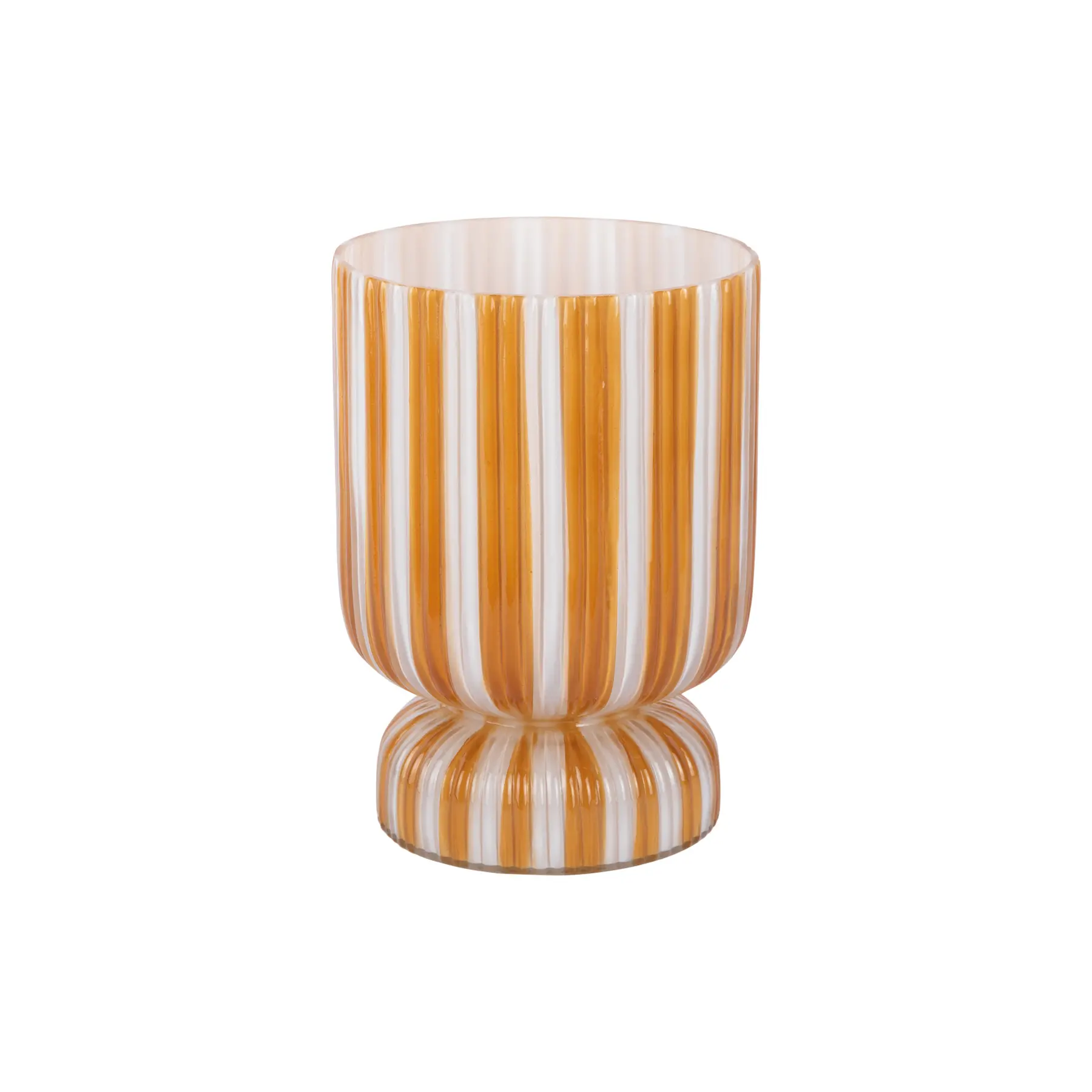 Present Time Orange Vase Rayado Retro Medium