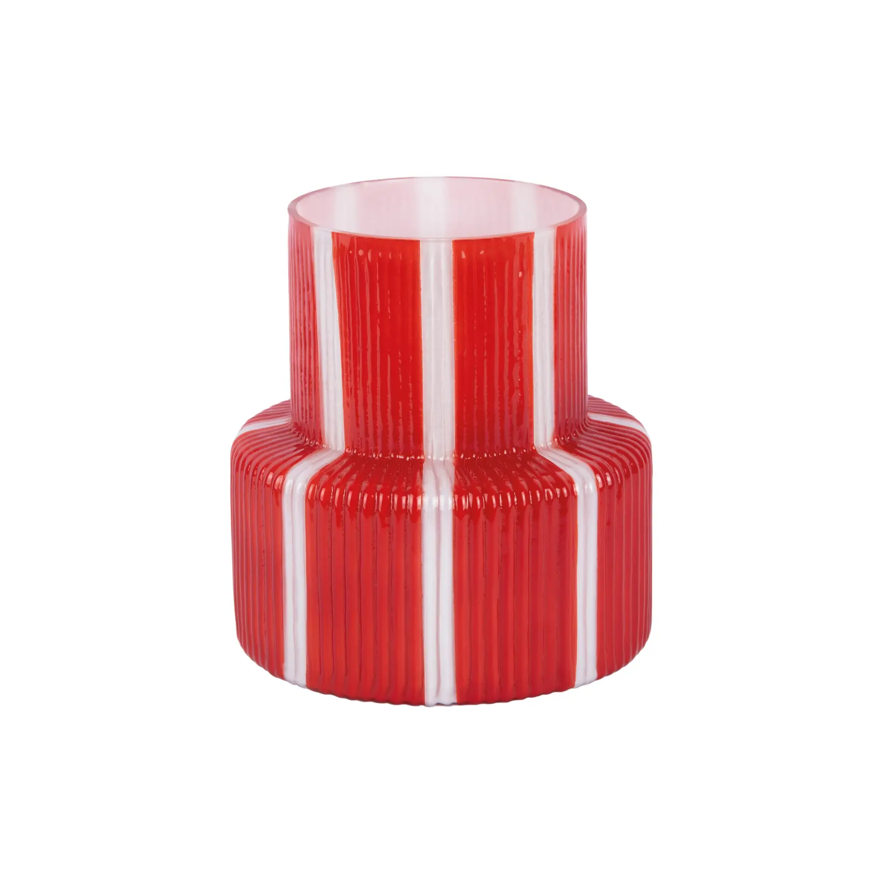 Present Time Rouge Vase Rayado Retro Wide