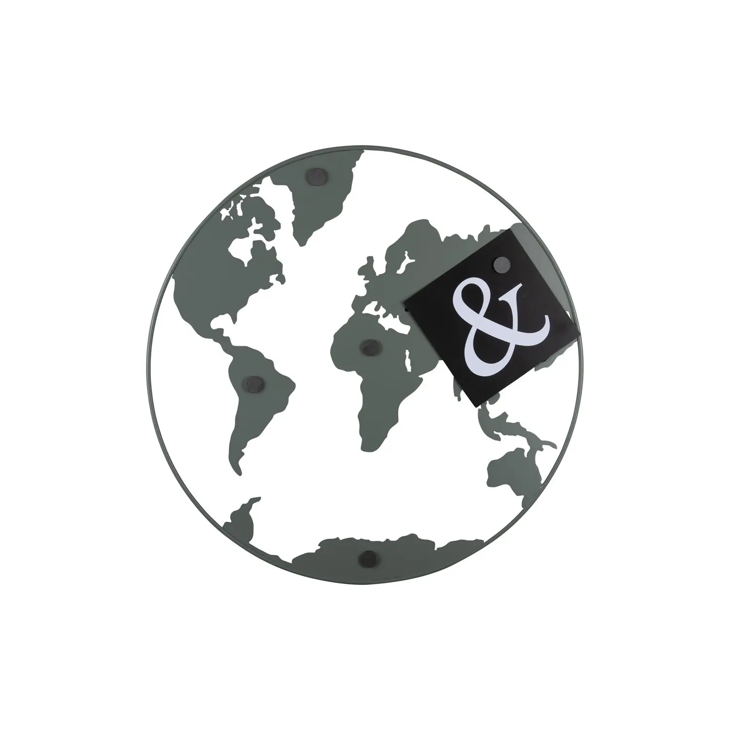 8714302139222 - Pt - Weltkarte aus Metall mit Magneten World Map