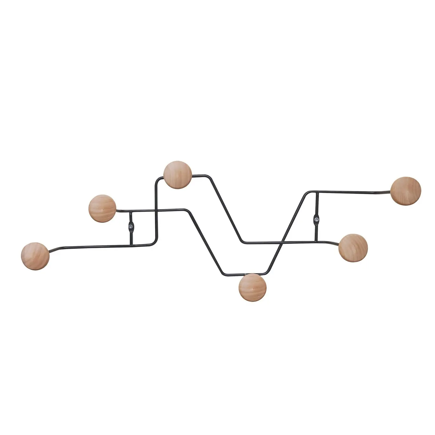 8714302736407 - Garderobenständer mit Holzknöpfen Zig Zag