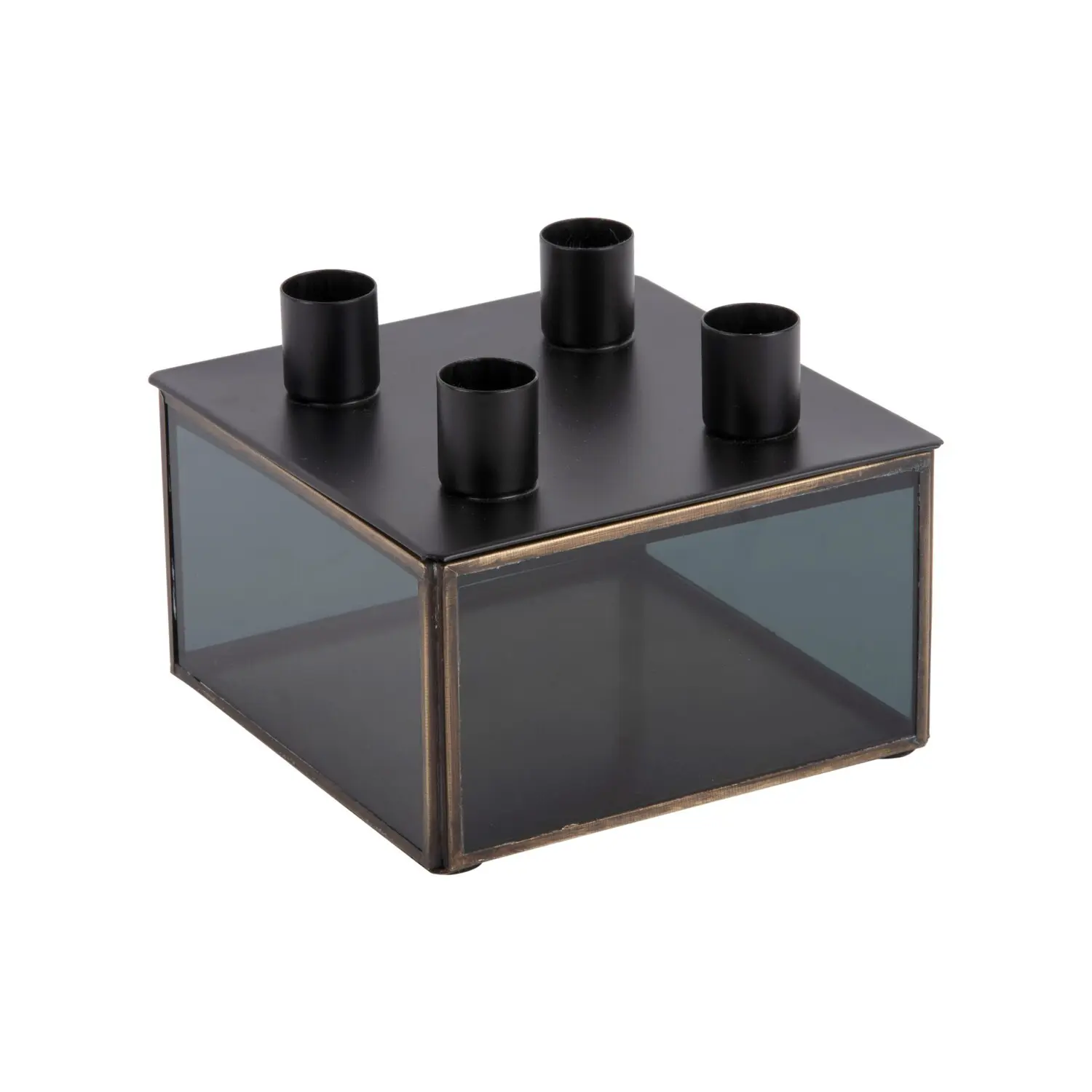 Kerzenhalter quadratische Box aus Glas Present Time
