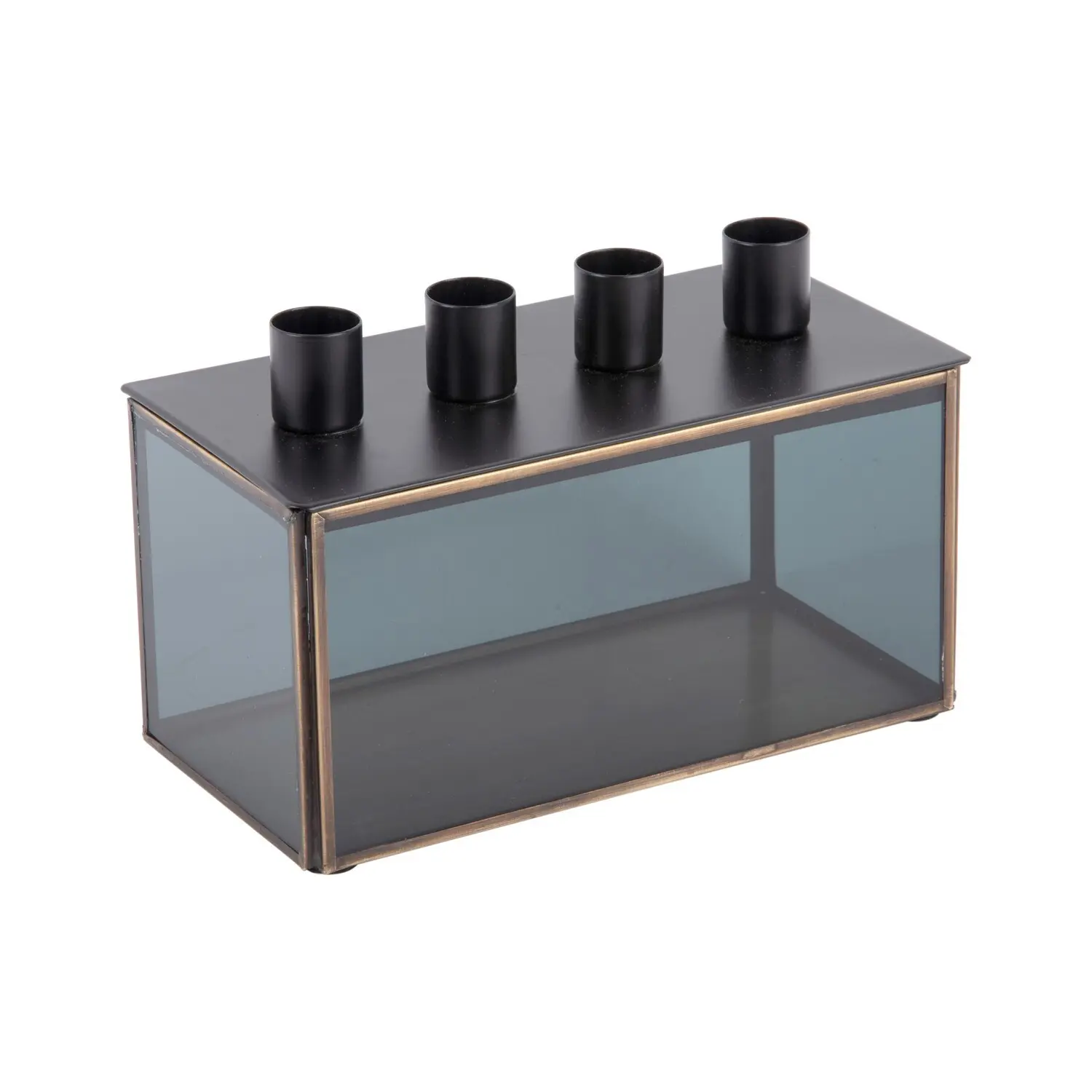 Kerzenhalter rechteckige Box aus Glas Present Time