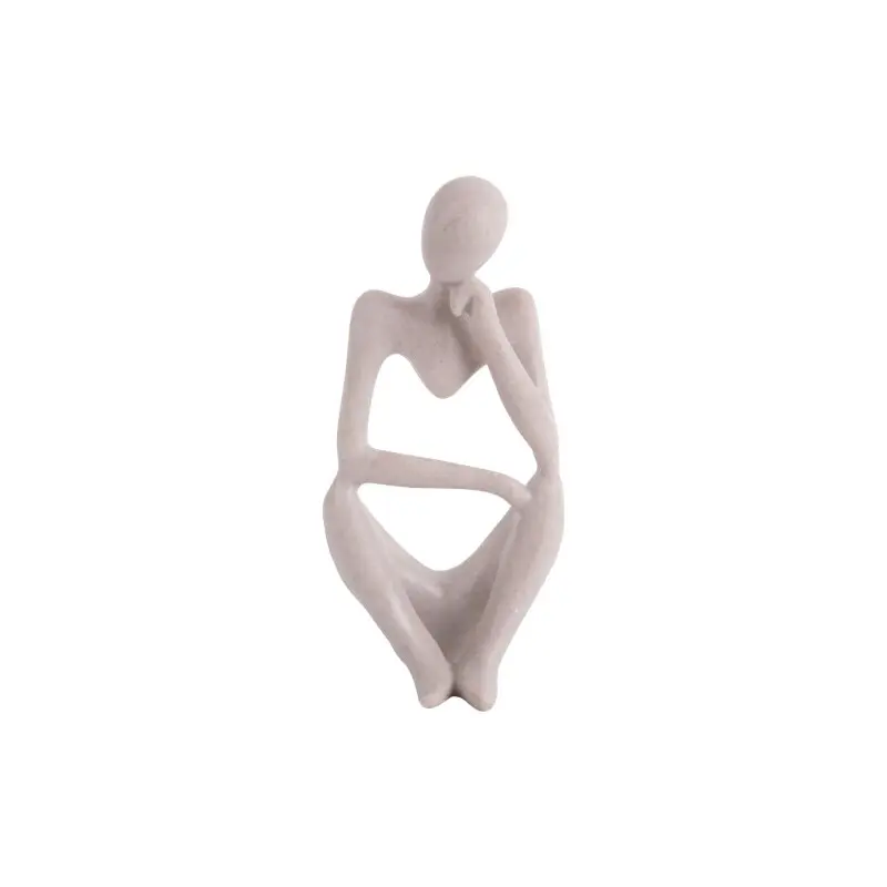 Present Time Gris Polyresin Statue Wondering