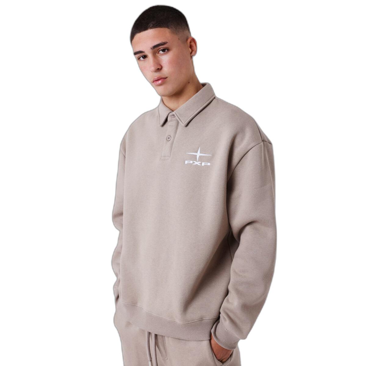 3665957475225 - Sweatshirt mit Polokragen Essentials