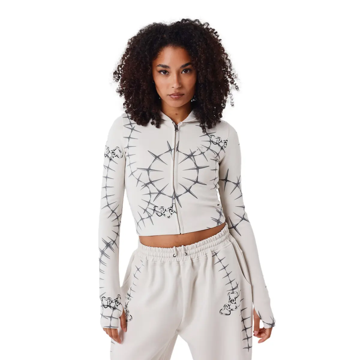 Felpa con cappuccio barbelet eyelet donna