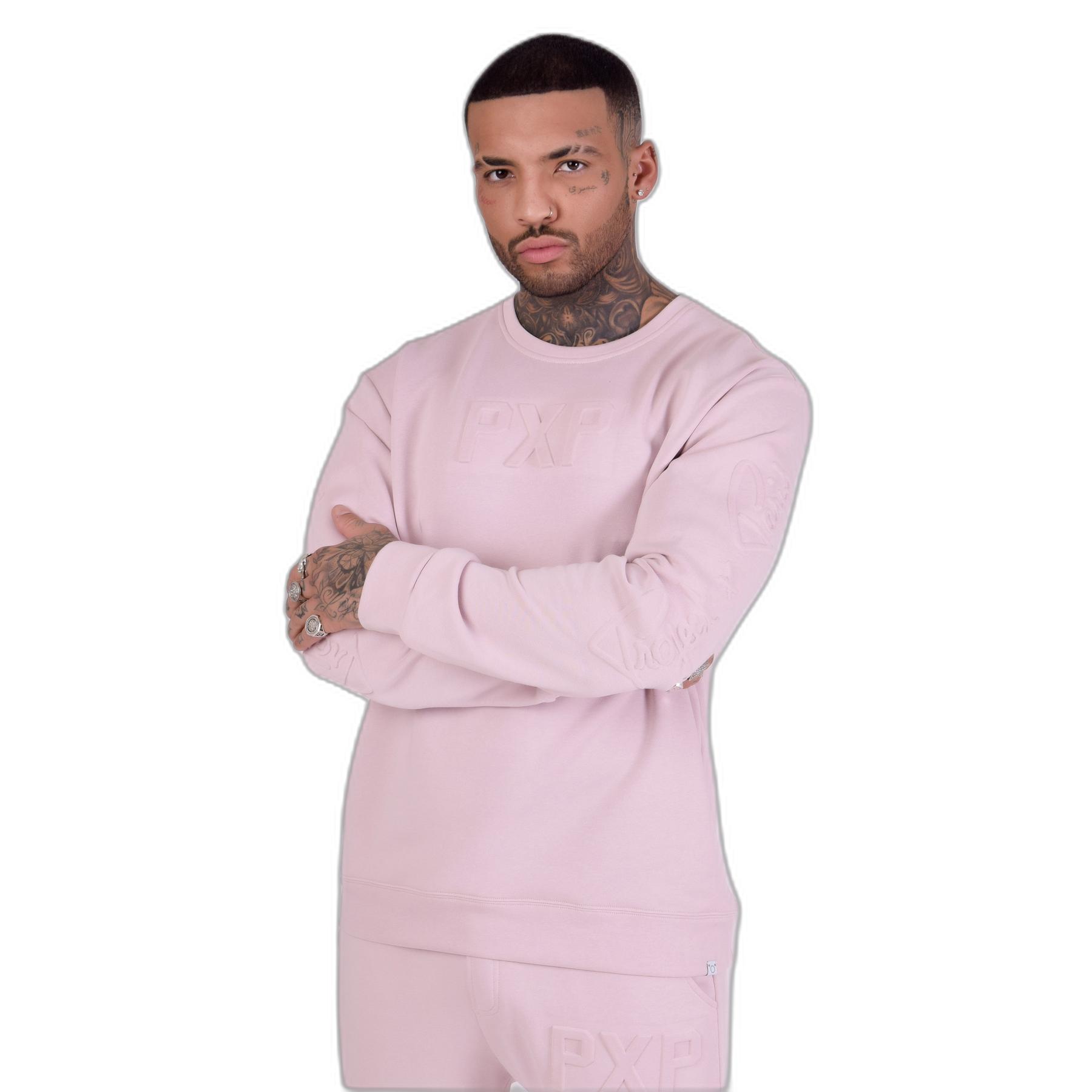 Felpa con cappuccio e collo rotondo con logo in rilievo  Relief