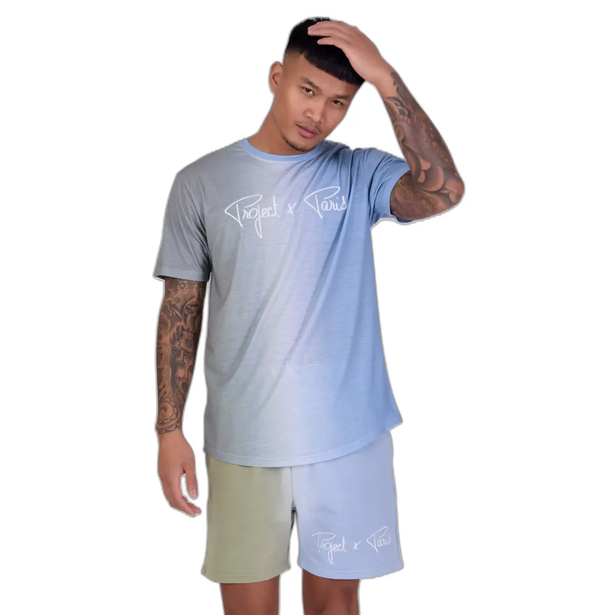 T-shirt bicolore sfumata