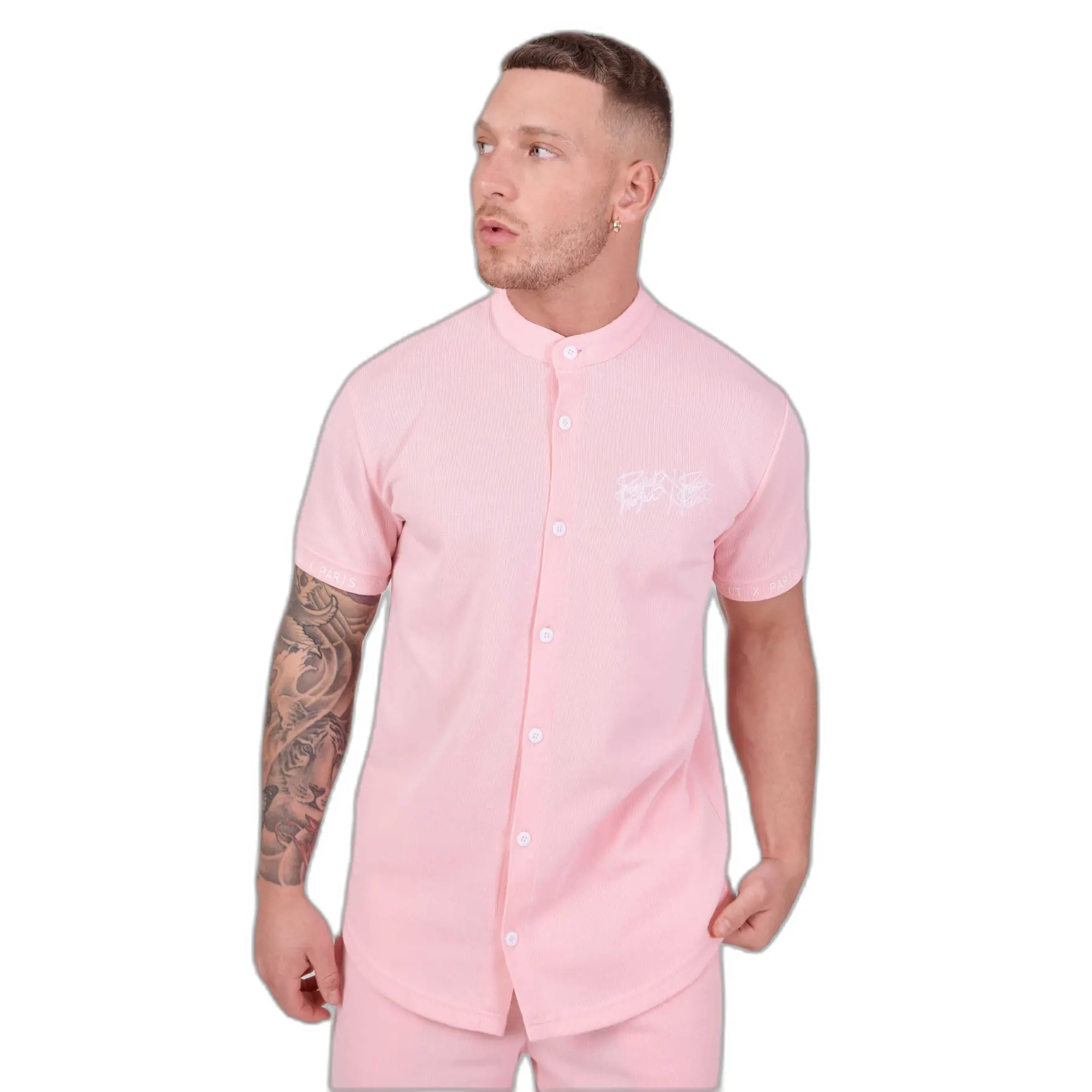 Camicia con colletto Mao  Style maille