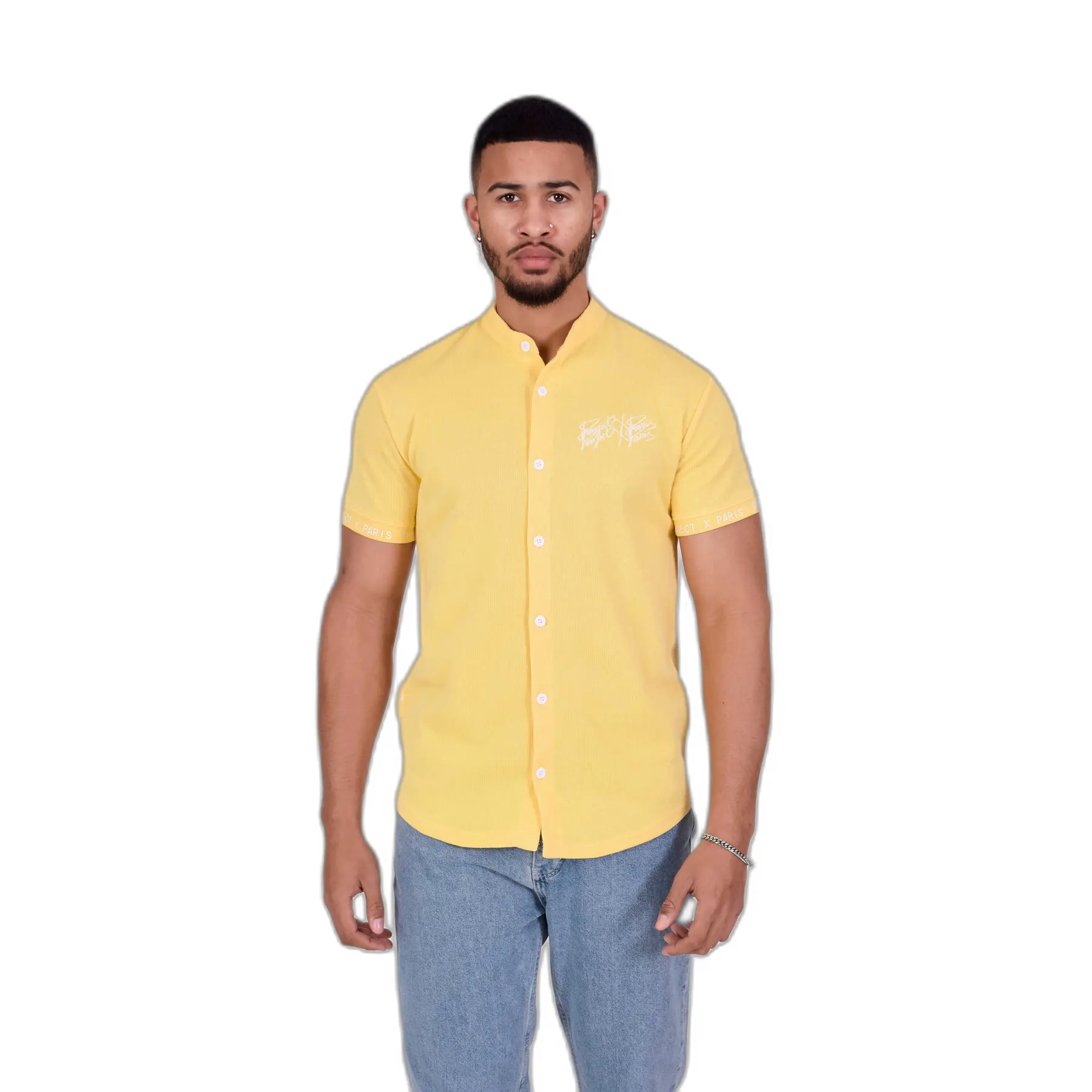 3665957113974 - Hemd mit Mao-Kragen Style maille