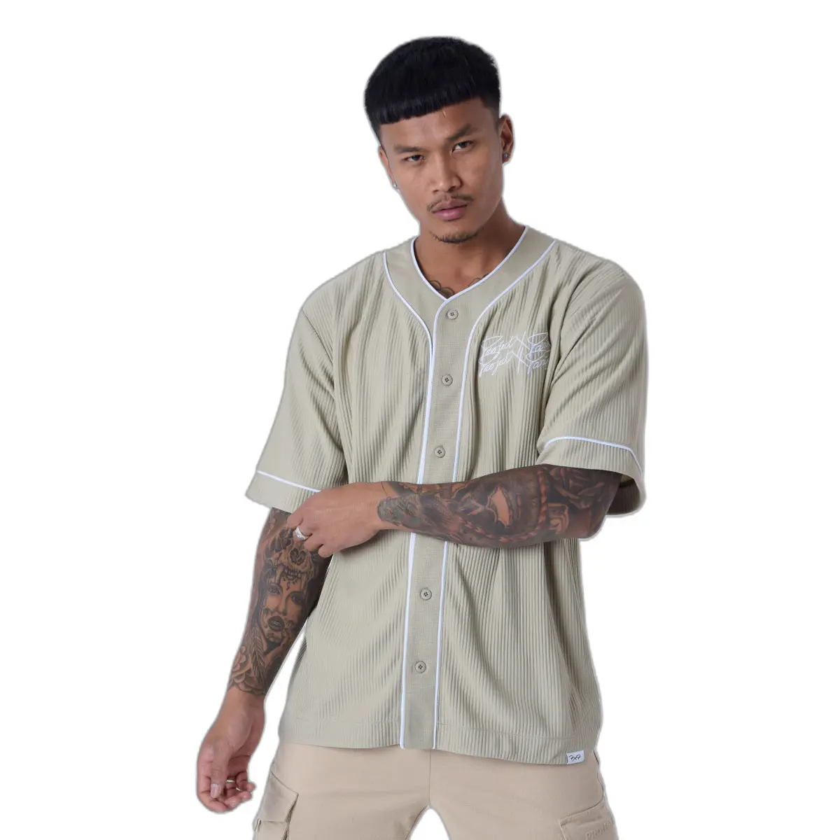 Camicia da baseball a maniche corte