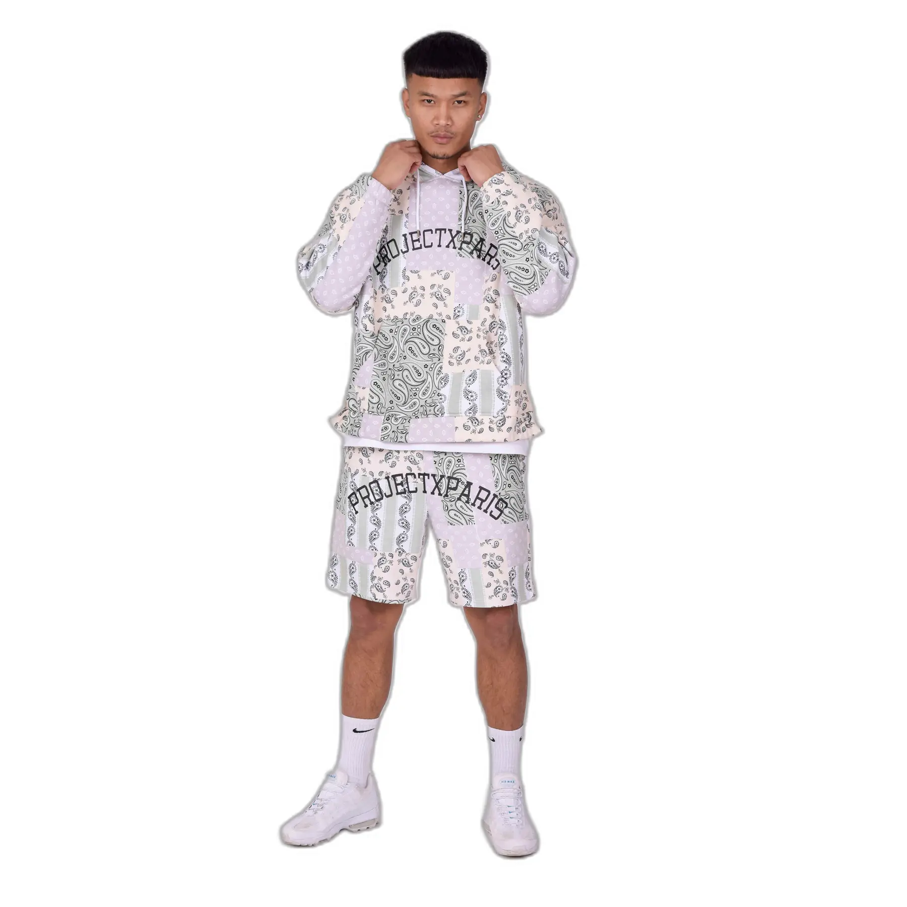 Felpa con cappuccio e motivo  Bandana