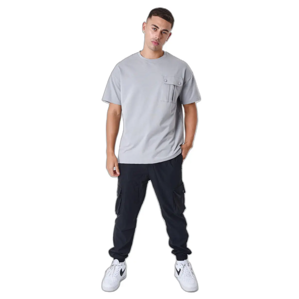 T-shirt con tasche a contrasto