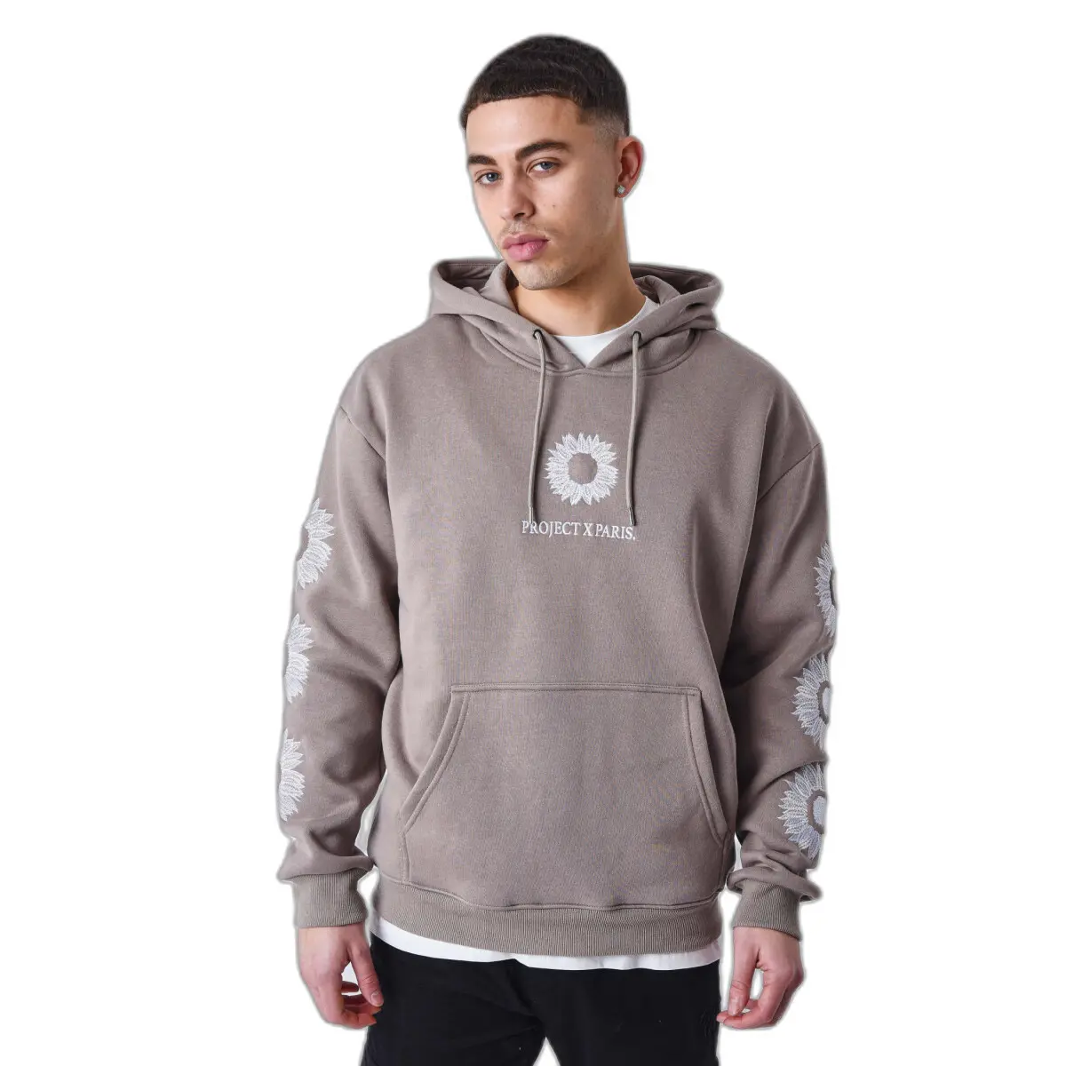 3665957174531 - Besticktes Sonnenblumen-Hoodie Project X Paris