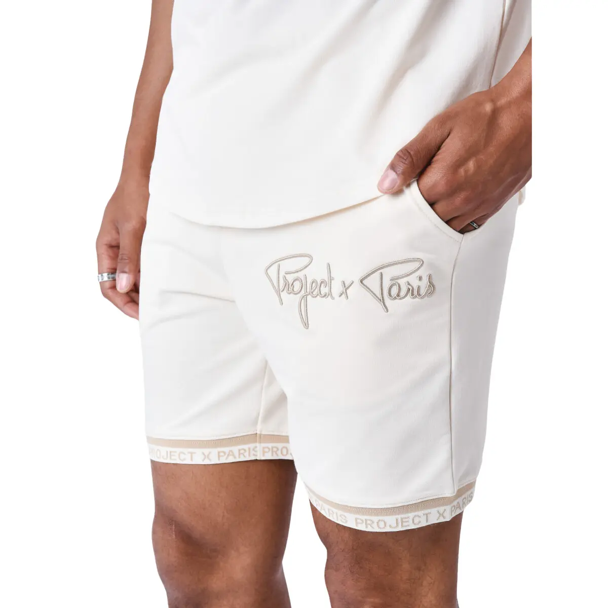 3665957388570 - Relief-bestickte Shorts Logo