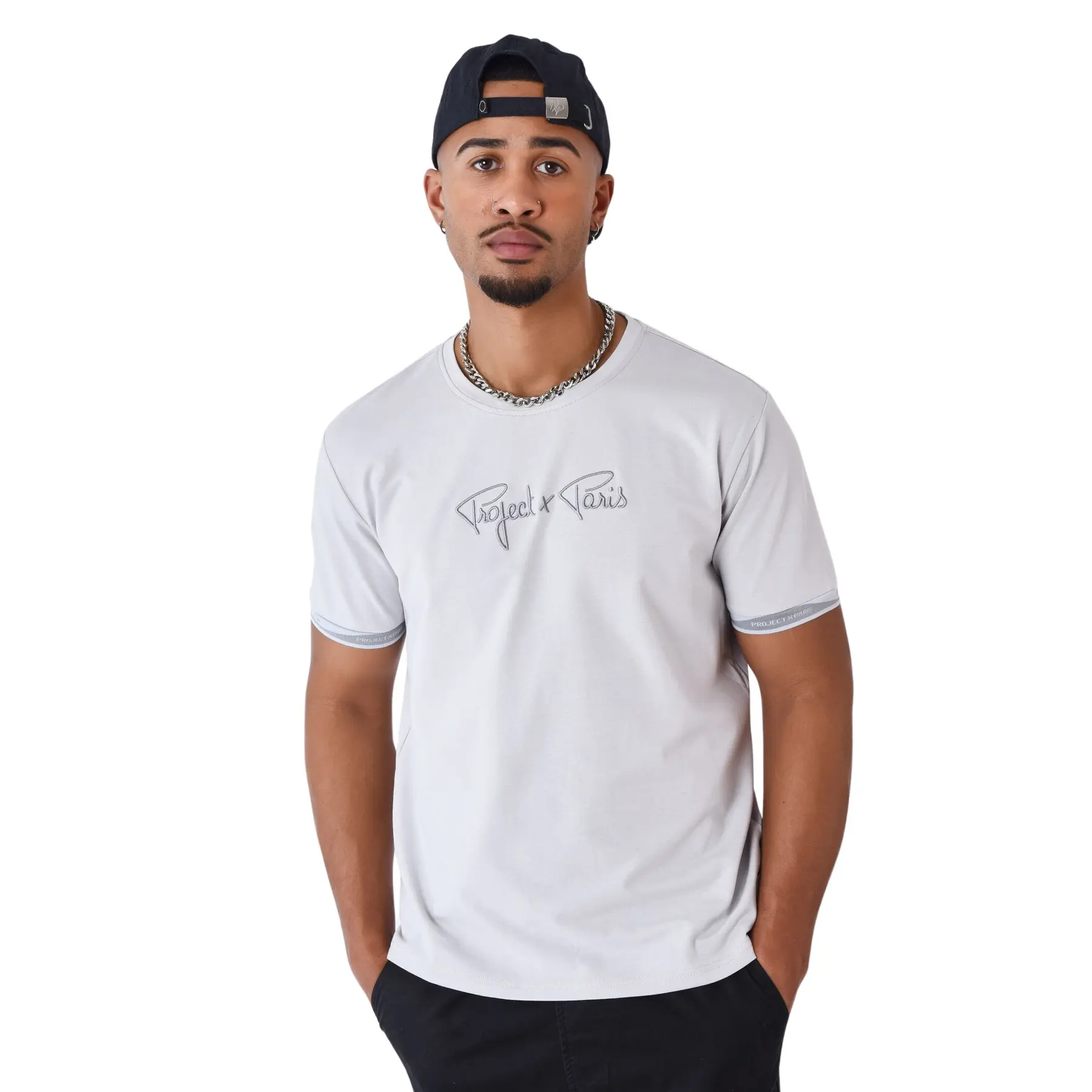 3665957243374 - Klassisches T-Shirt Rippenrand Wavy