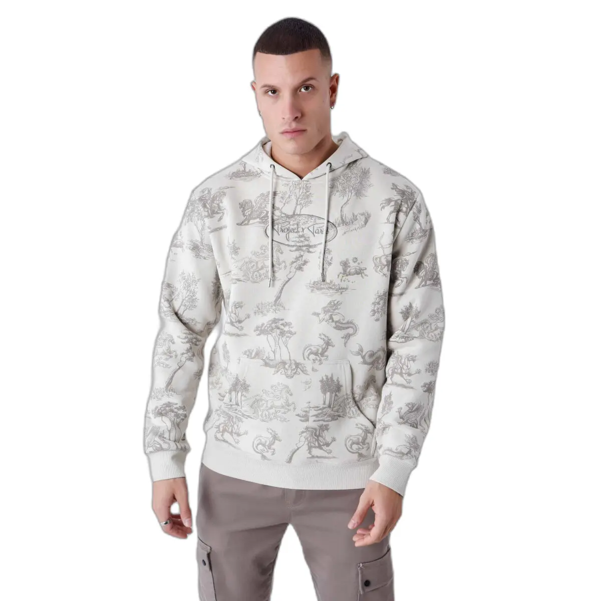 3665957277027 - Kapuzen-Sweatshirt mit mythologischem Motiv Project X Paris