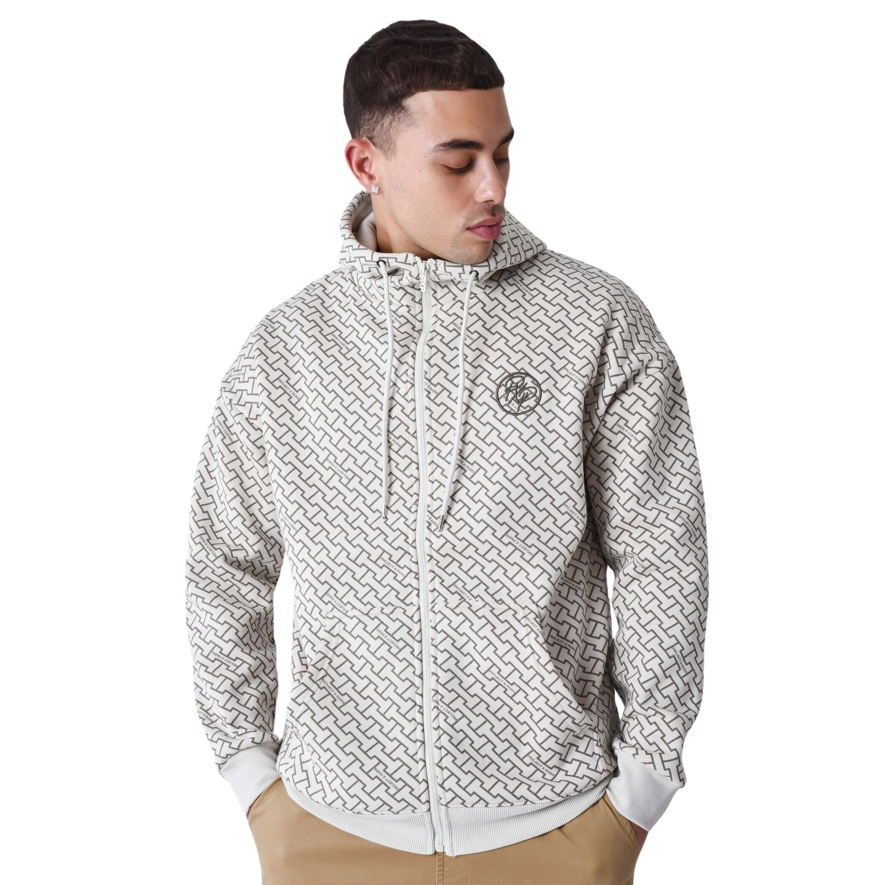 3665957247013 - Reißverschluss-Hoodie mit Monogramm-Print Project X Paris