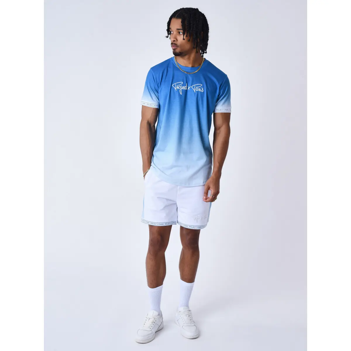 Short a righe con effetto sfumato