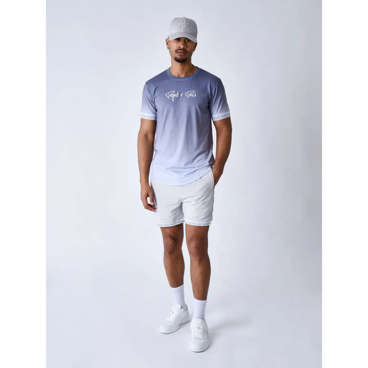 Short a righe con effetto sfumato