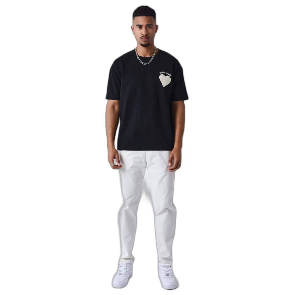 3665957374177 - T-Shirt mit Herzaufdruck auf der Brust Project X Paris