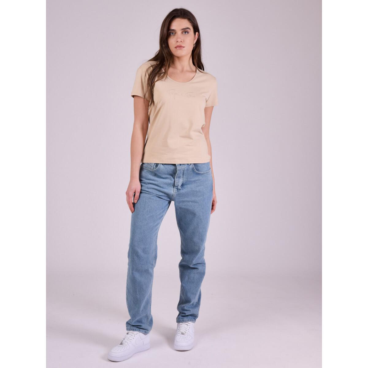 3665957160480 - T-Shirt mit Logostickerei Frau Basic