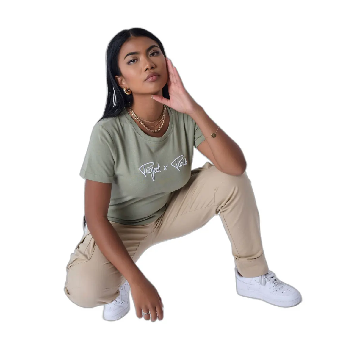 3665957163658 - T-Shirt mit Logostickerei Frau Basic