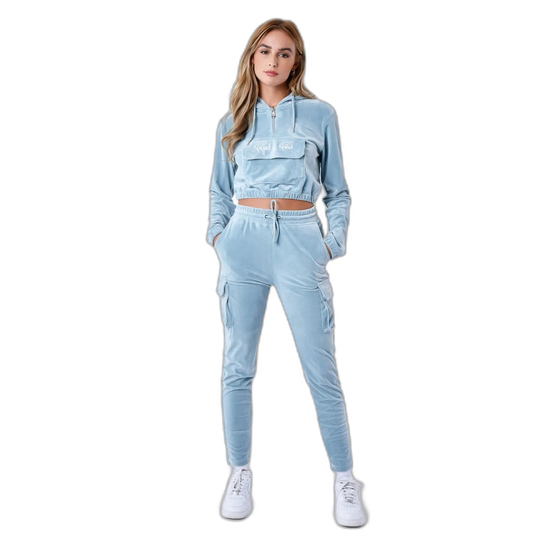 3665957164112 - Hoodie court Samt Damen Project X Paris