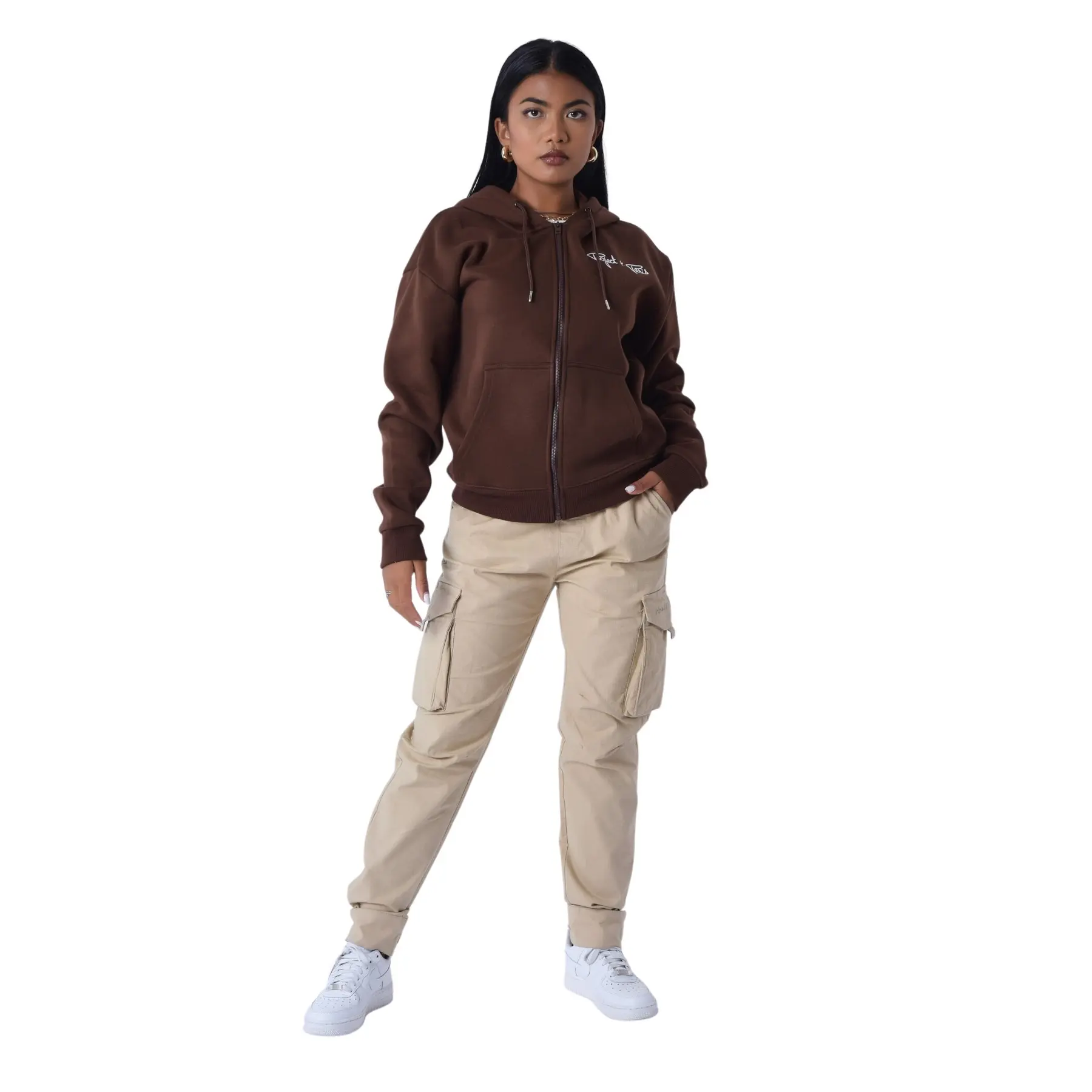 3665957163993 - Sweatshirt Kapuzenpullover mit Reißverschluss Damen Project X Paris