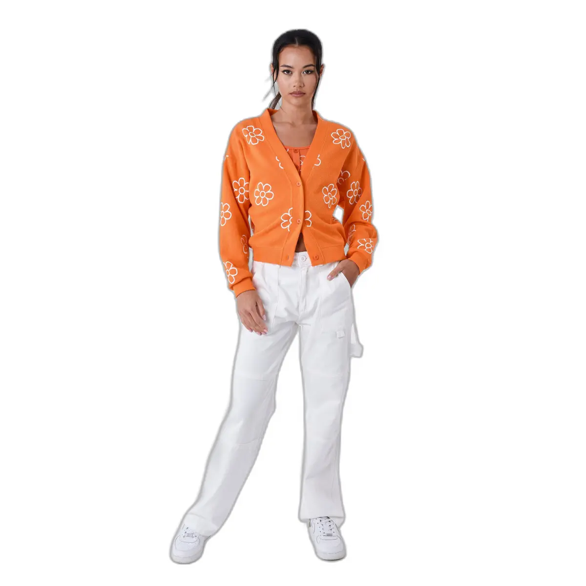 Maglia da donna con stampa a schizzo a fiori Project X Paris