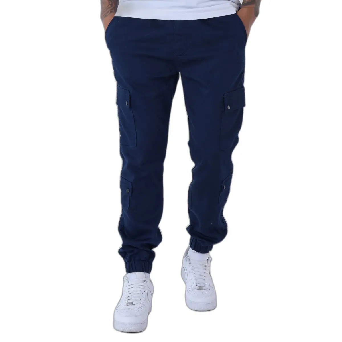 3665957230879 - Cargo-Jeans mit mehreren Taschen elastischer Saum 1