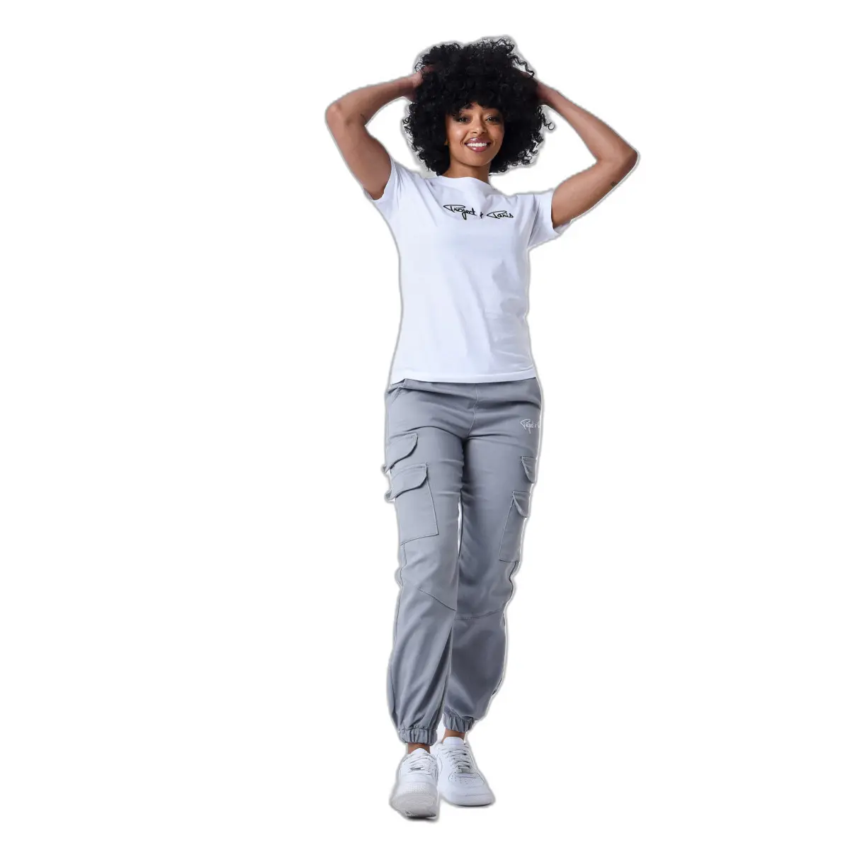 Jeans cargo multitasche da donna  1