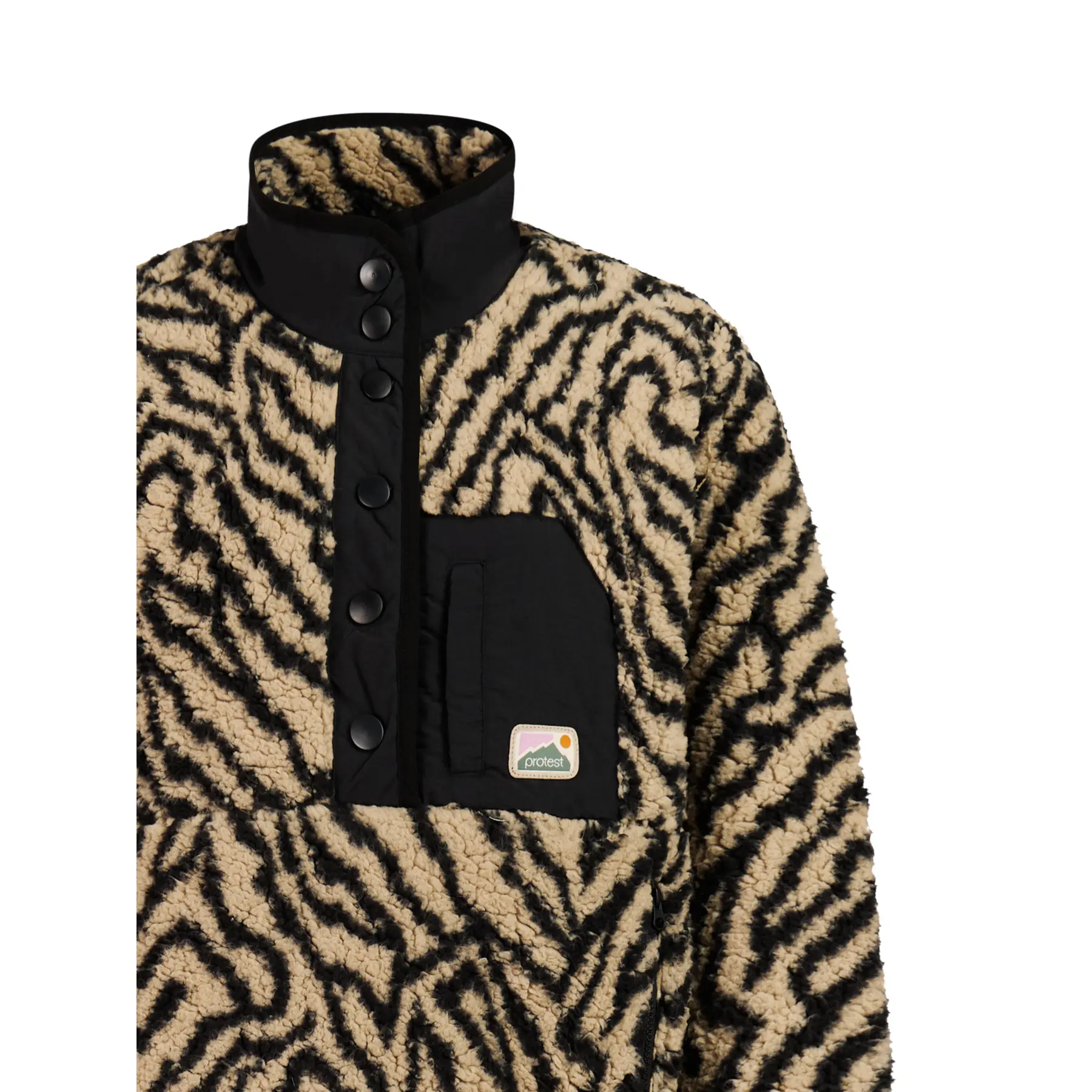 Knopf-Pullover 1/4 Damen Protest Josey