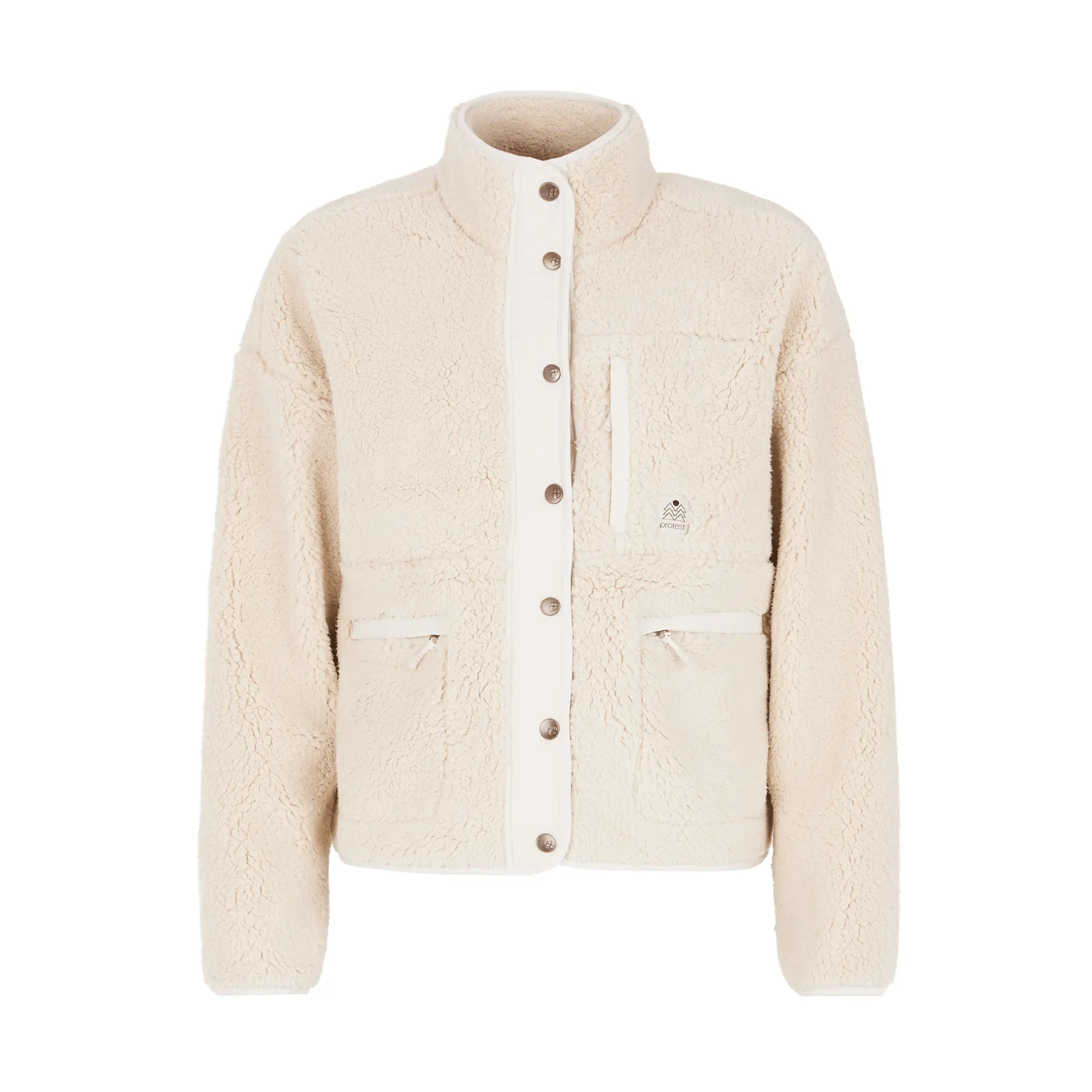 Damen Fleecejacke mit Knöpfen Protest Lux