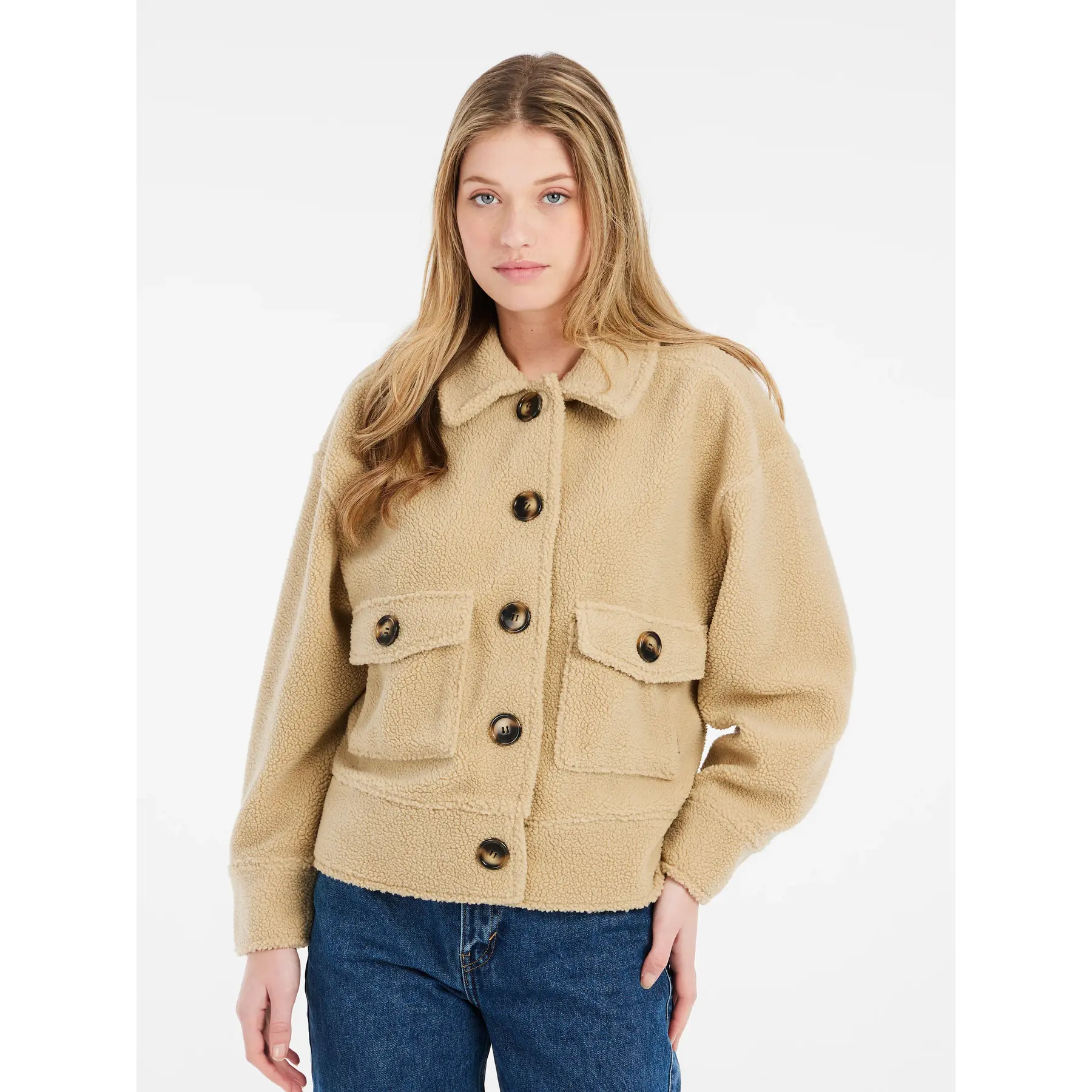 Damen Fleece Overshirt Protest Bond