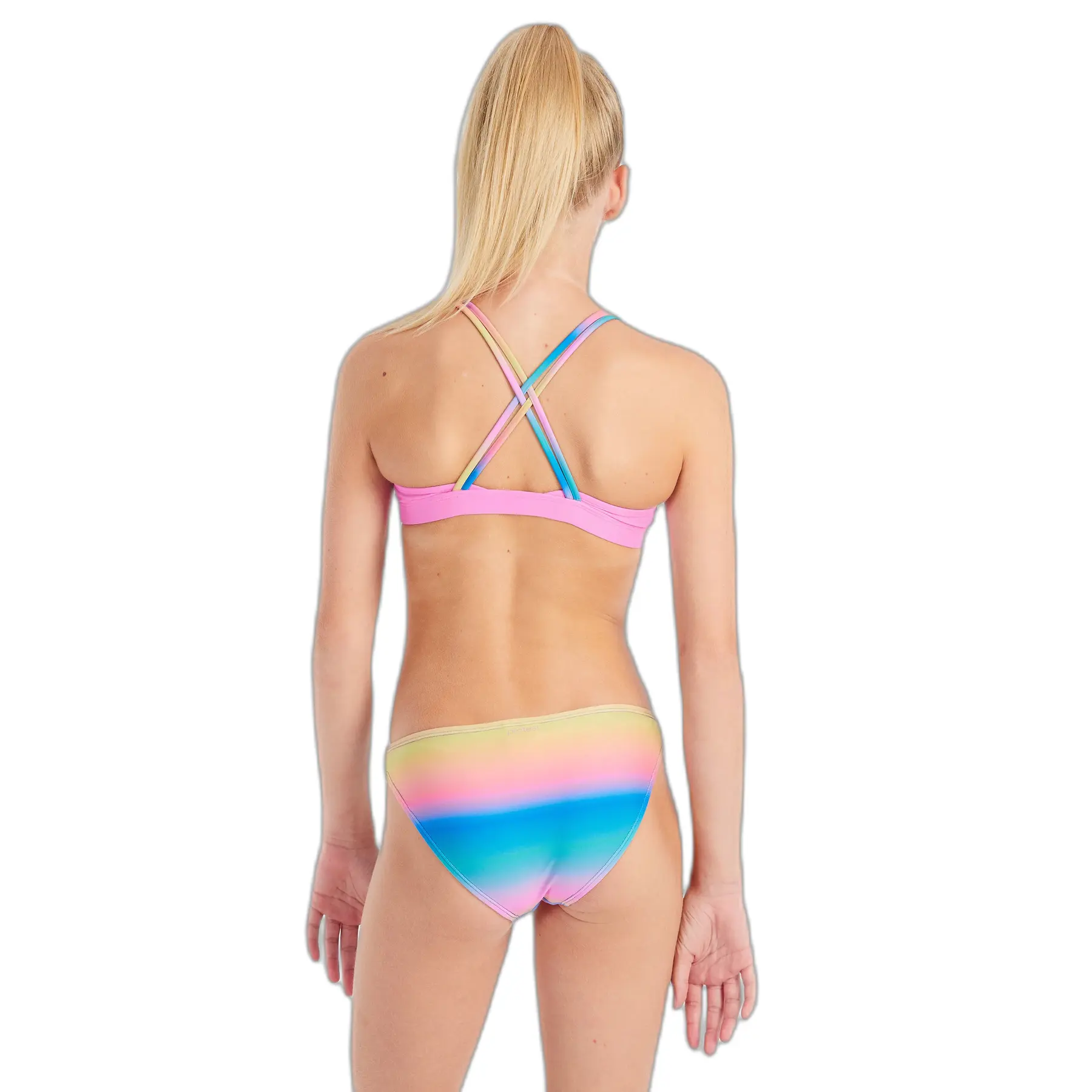 Bikini Fille Justice 2 Pièces – Taille 6 – Multicolore – Signe De La Paix – Neuf